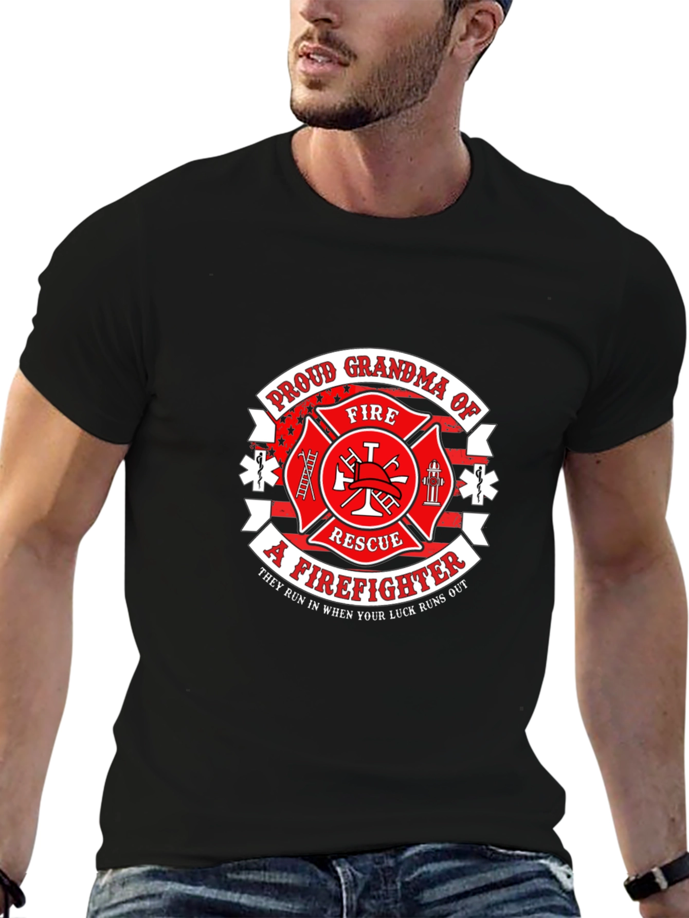 Proud Grandma Firefighter T-Shirt