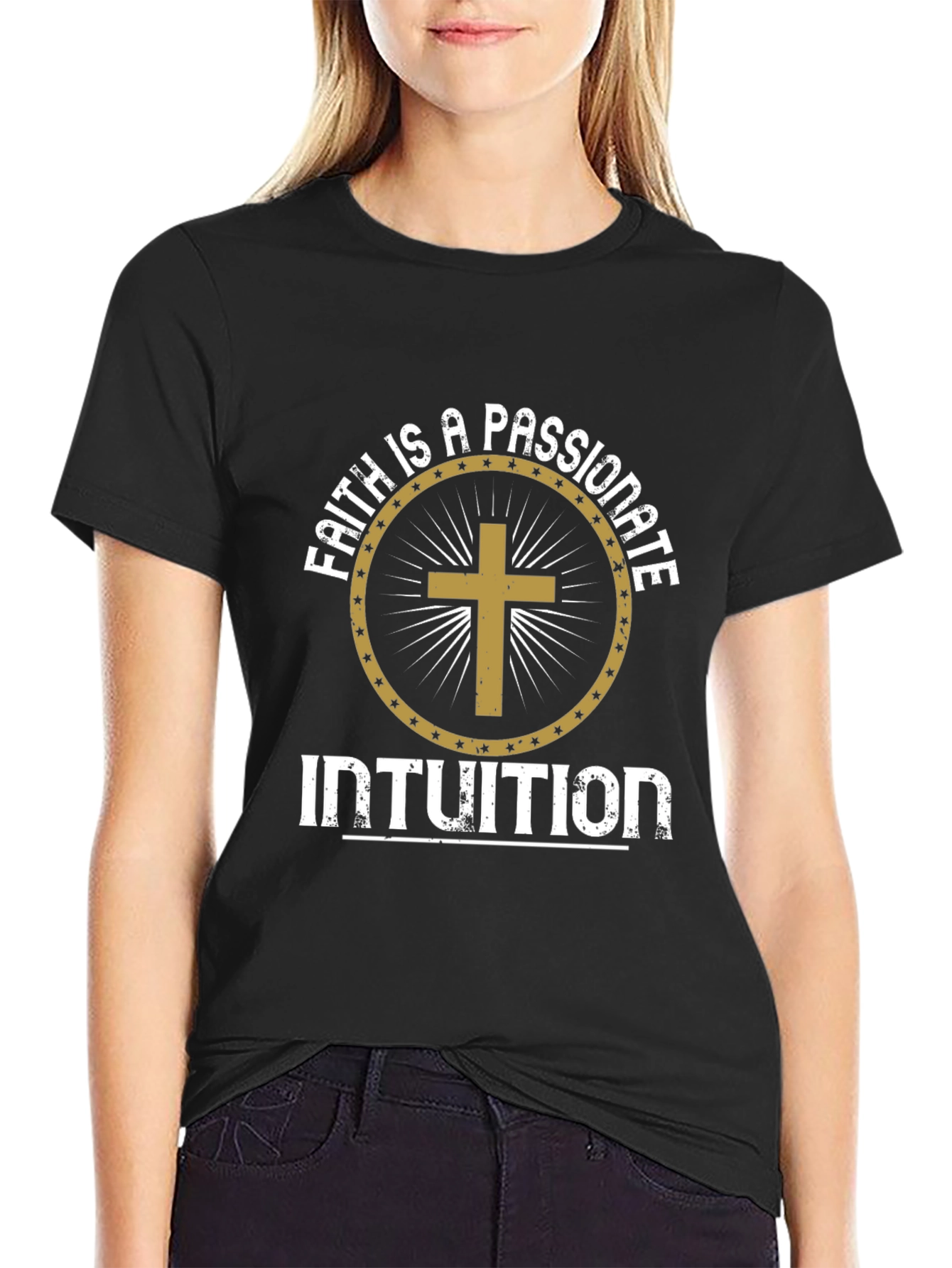 Faith is a Passionate Intuition Black T-Shirt