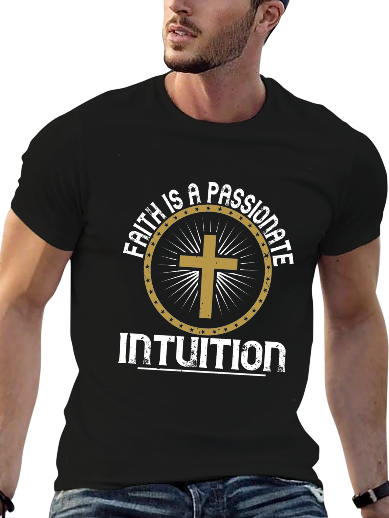 Faith is a Passionate Intuition Black T-Shirt