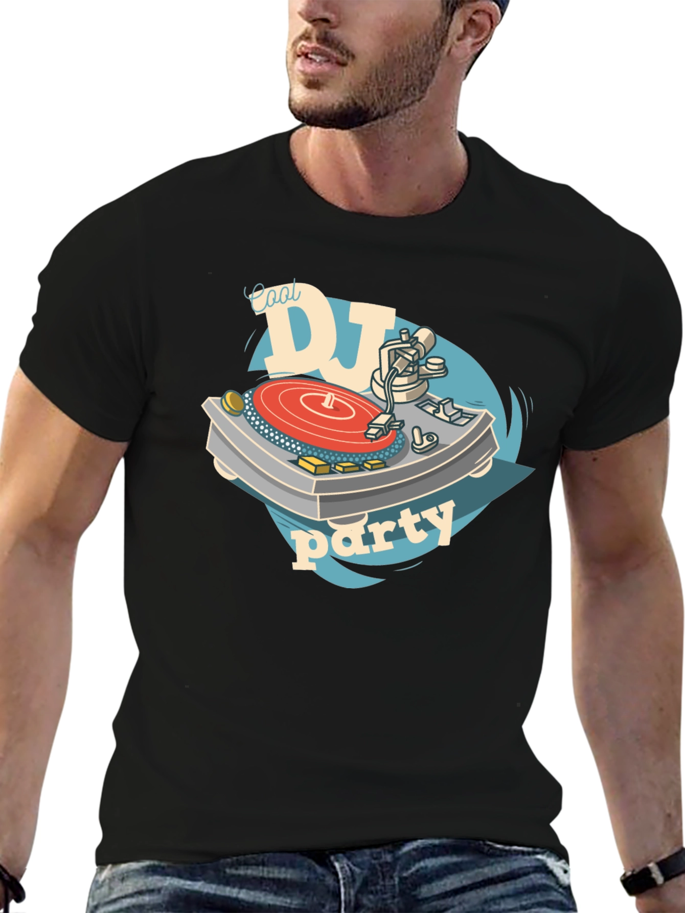 Cool DJ Party T-Shirt - Black