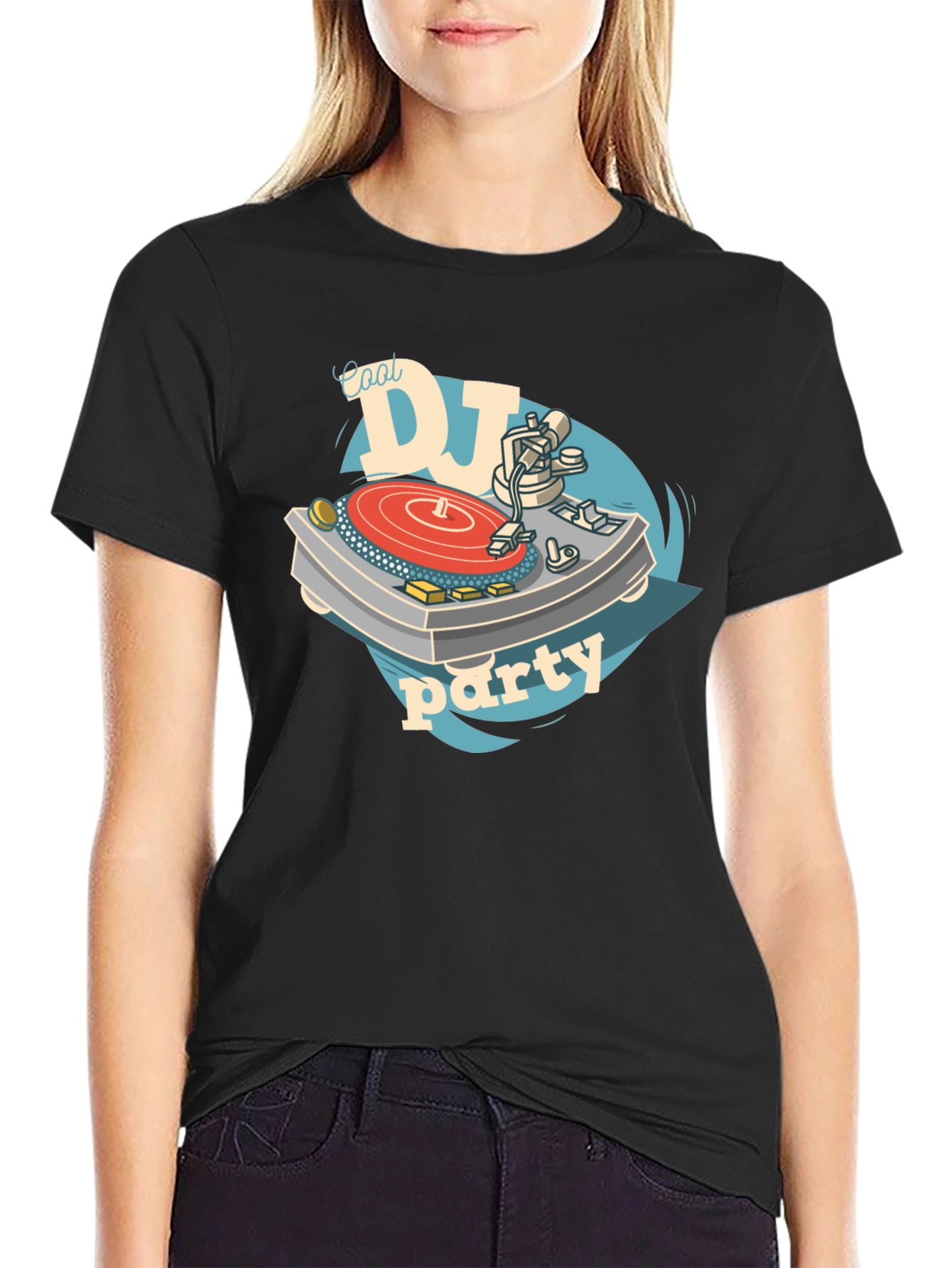 Cool DJ Party T-Shirt - Black