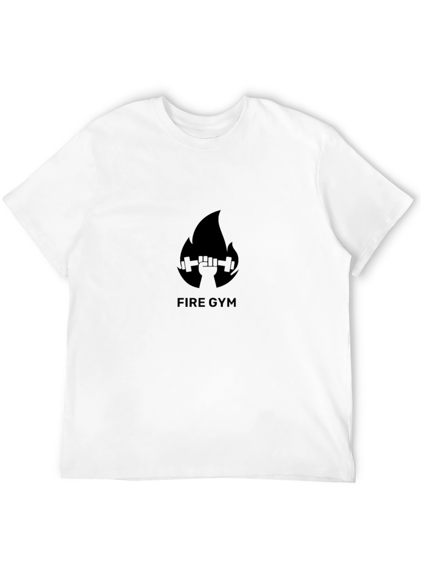 Fire Gym Black T-Shirt - Workout Motivation Apparel