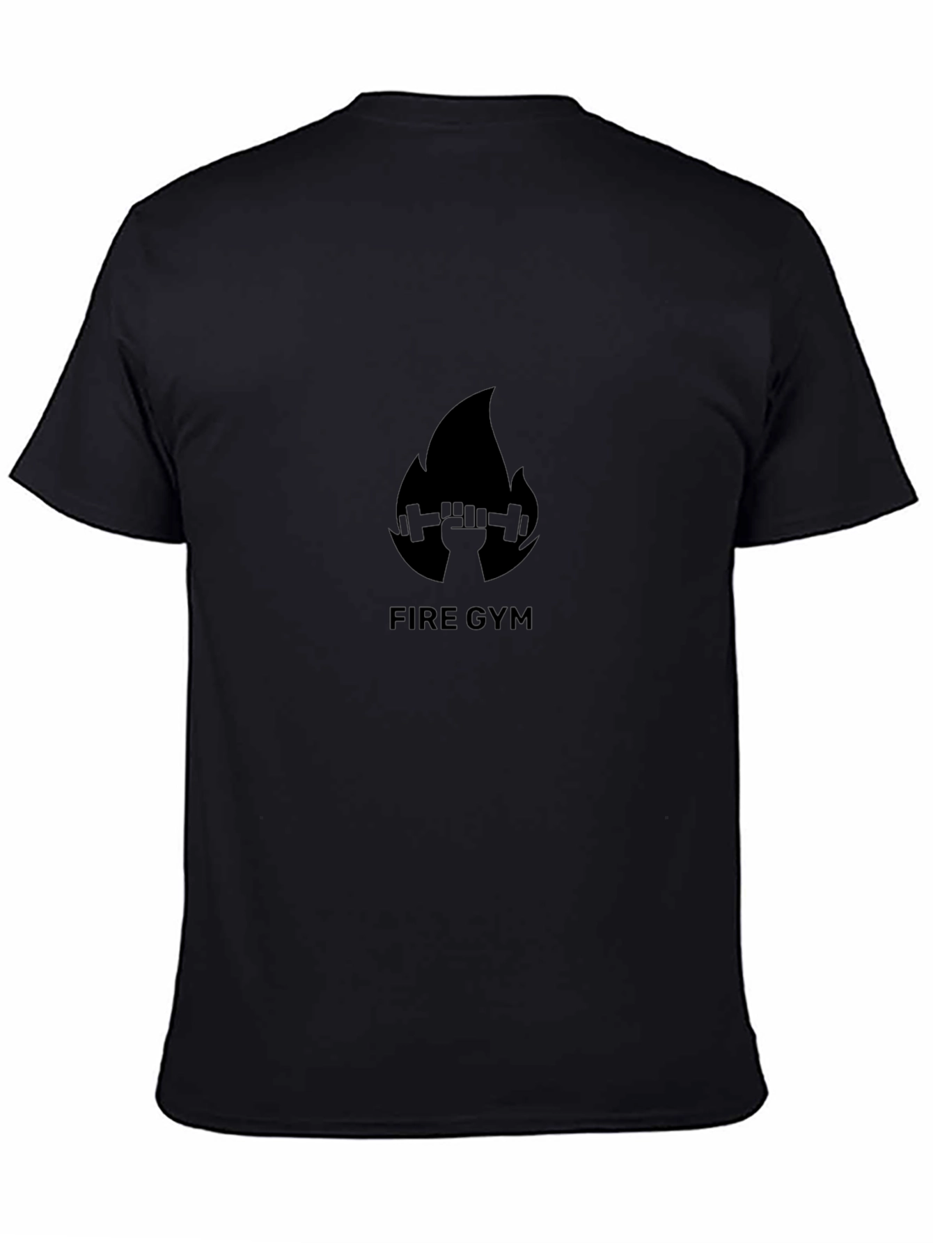 Fire Gym Black T-Shirt - Workout Motivation Apparel