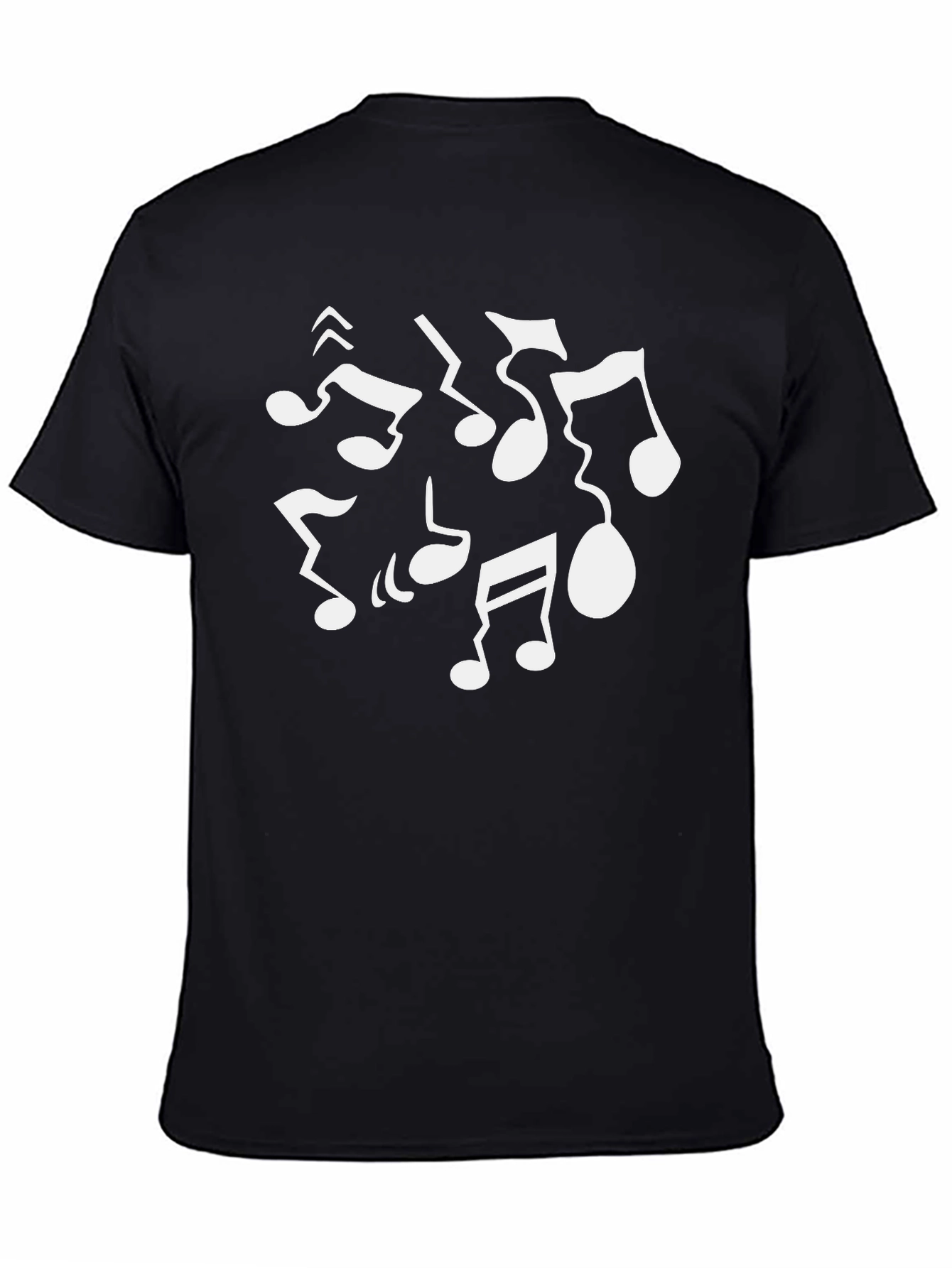 Musical Notes T-Shirt - Black Cotton Tee