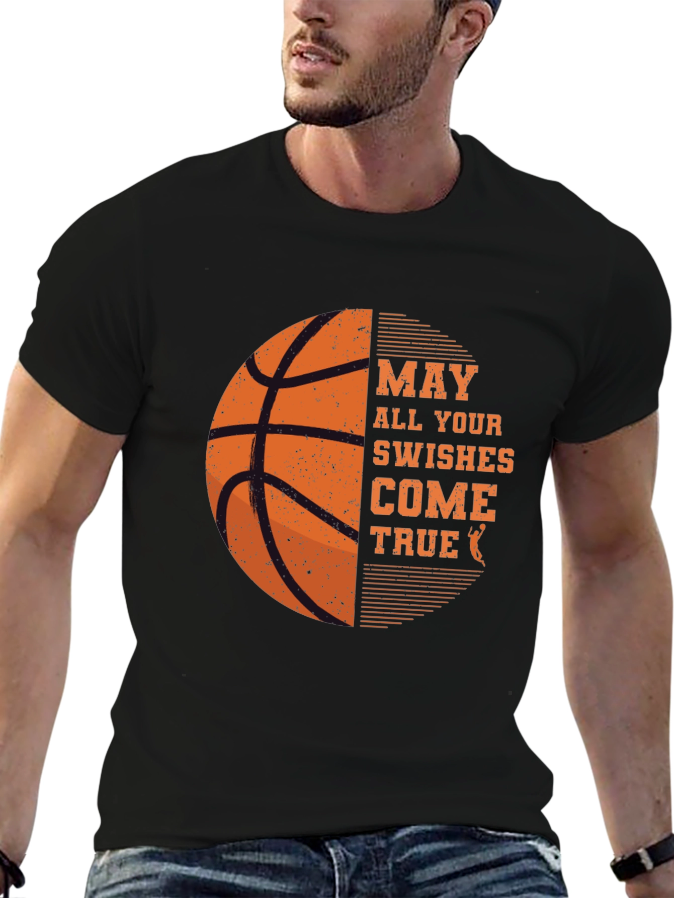 Basketball Swishes Come True Black T-Shirt