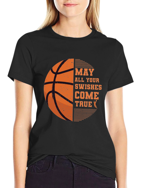 Basketball Swishes Come True Black T-Shirt