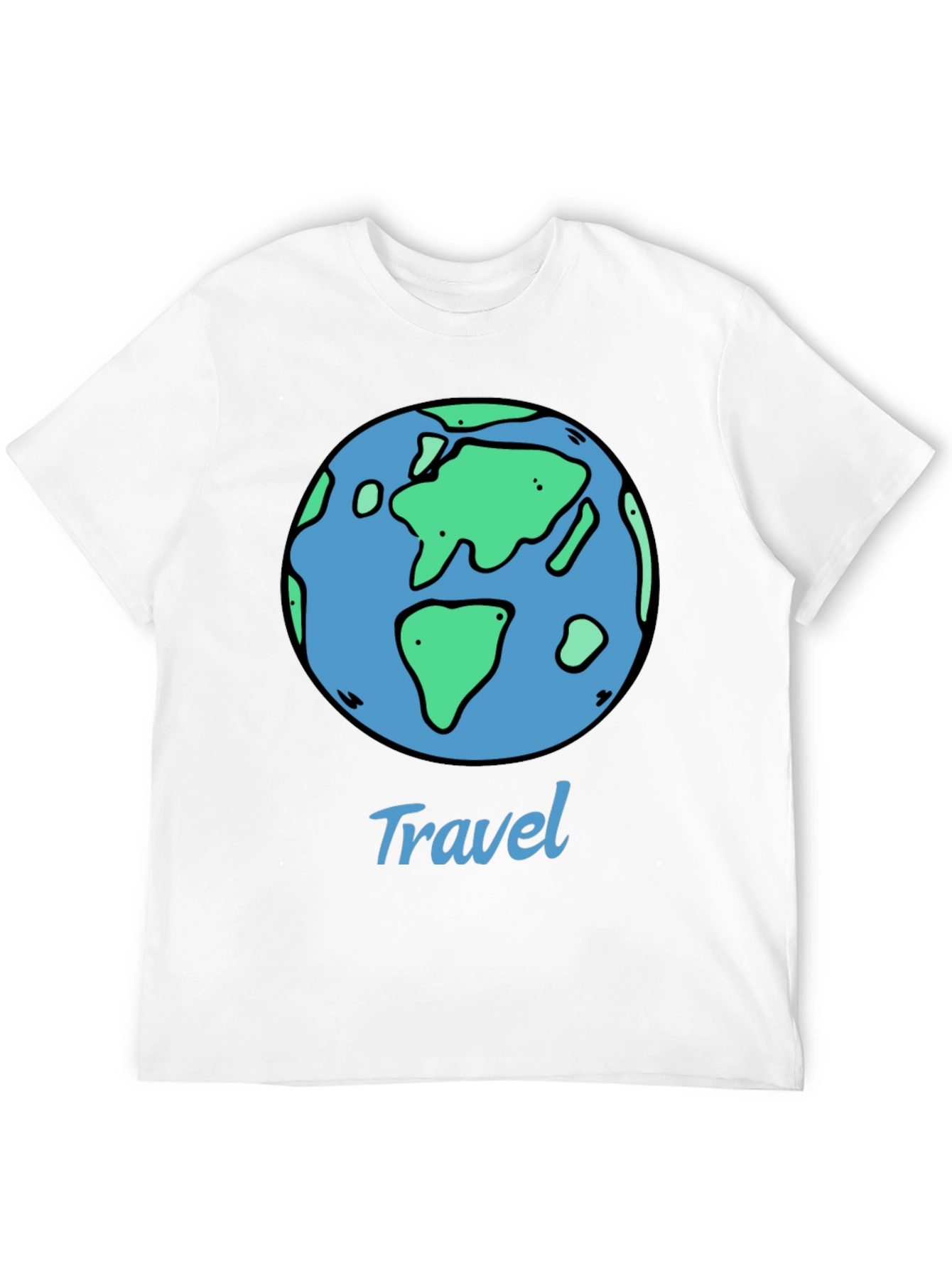 Travel Earth Graphic Black T-Shirt
