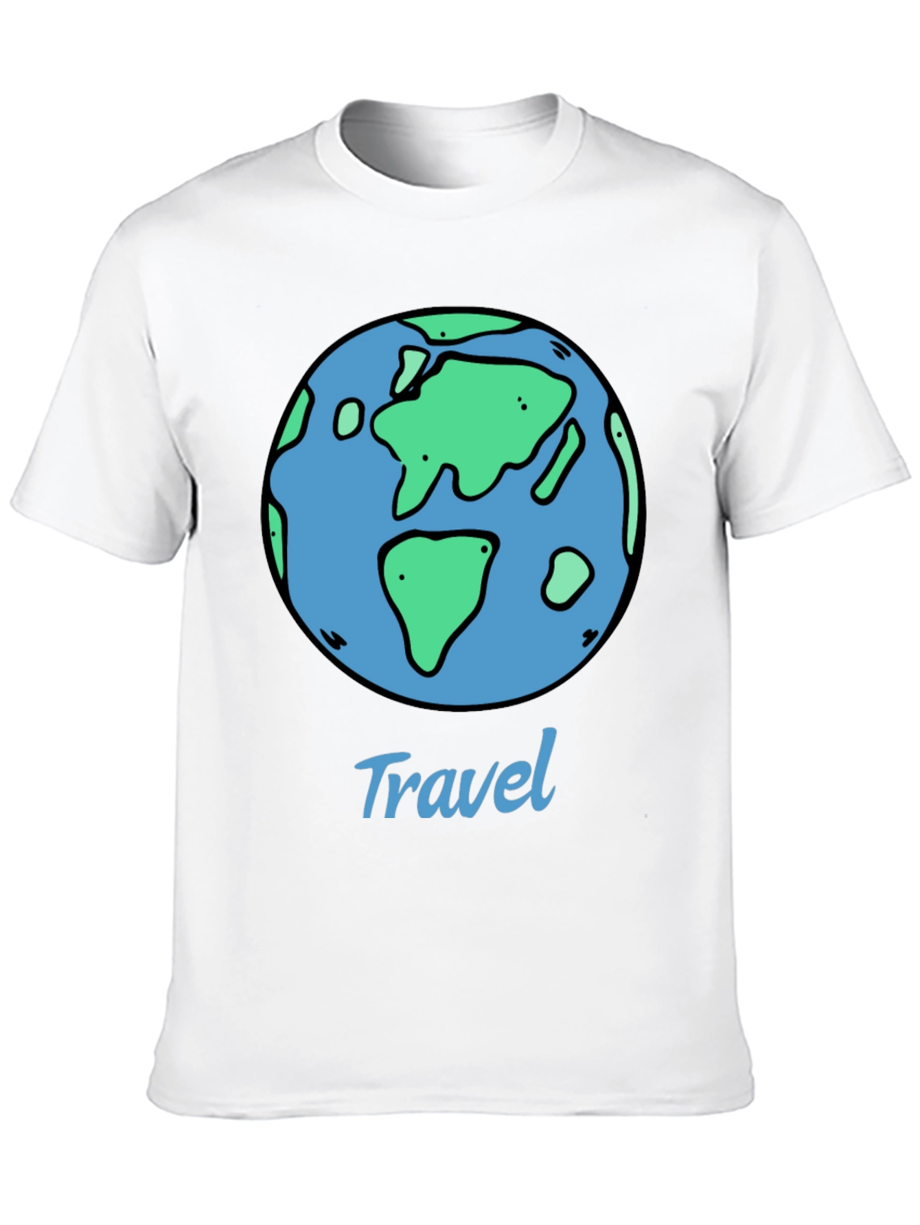 Travel Earth Graphic Black T-Shirt