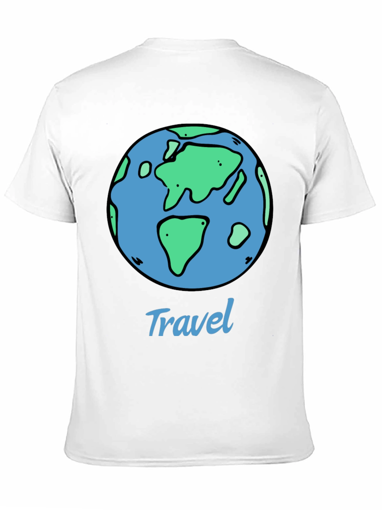 Travel Earth Graphic Black T-Shirt