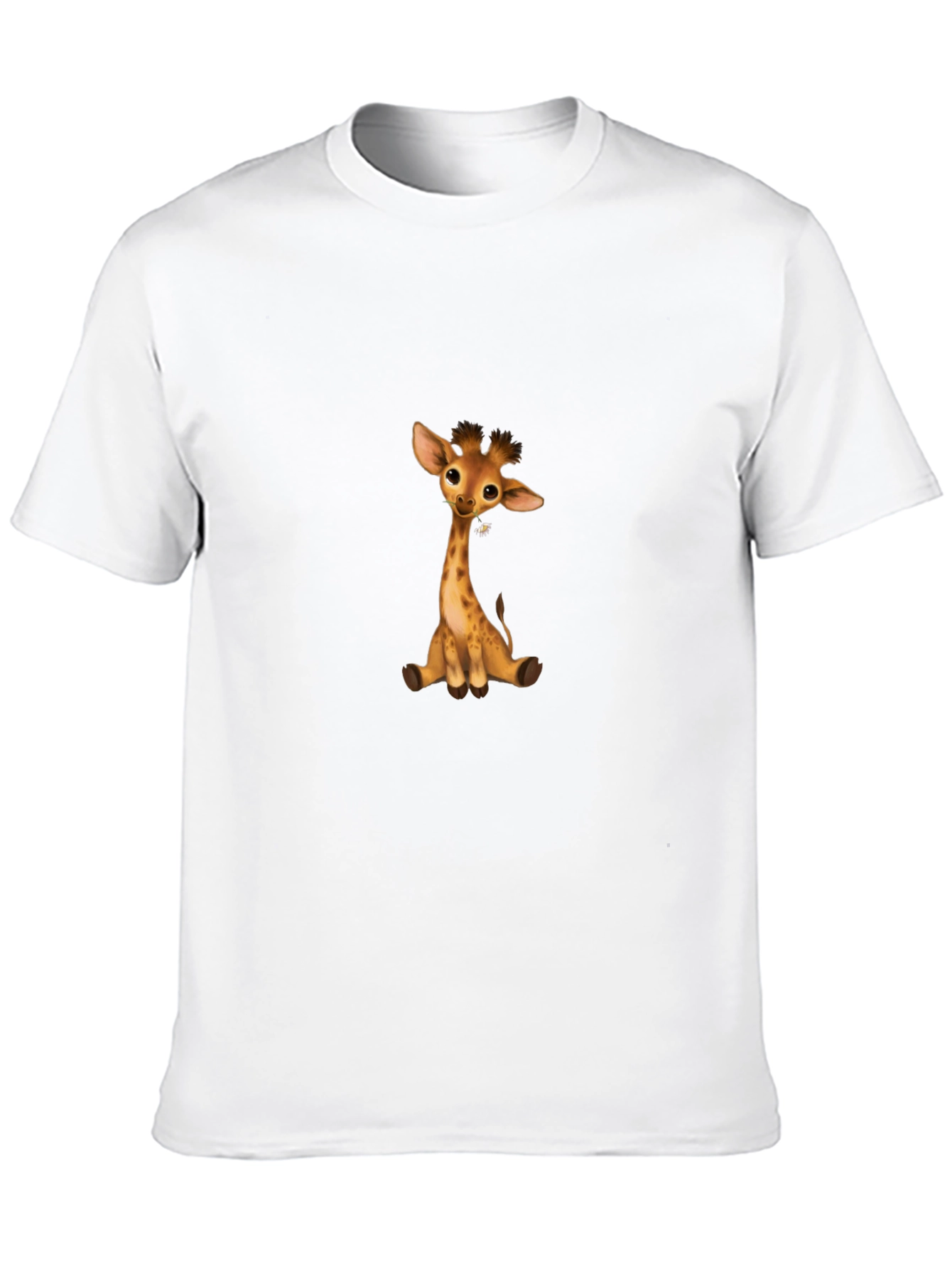 Cute Giraffe Graphic Tee - Black T-Shirt