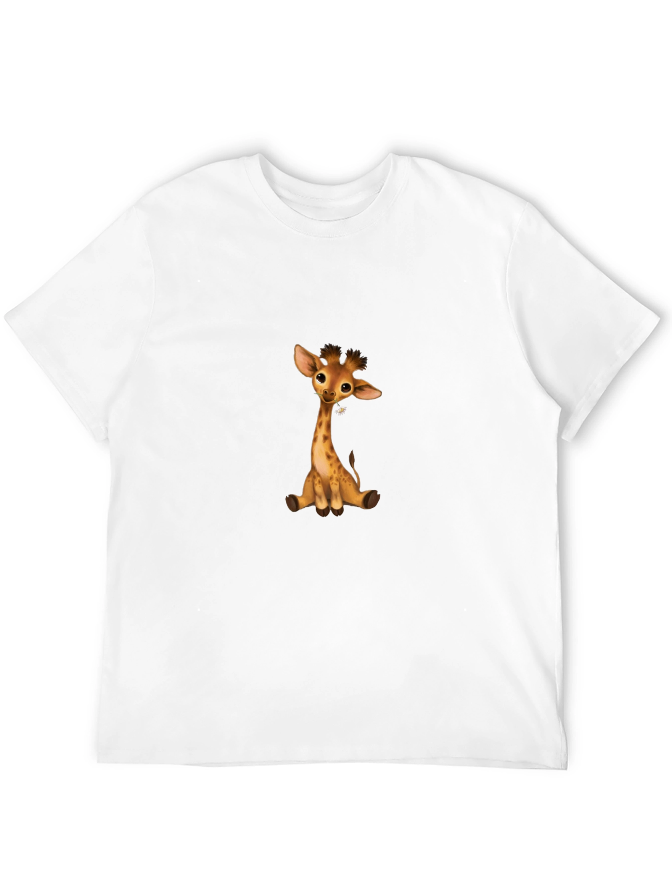 Cute Giraffe Graphic Tee - Black T-Shirt