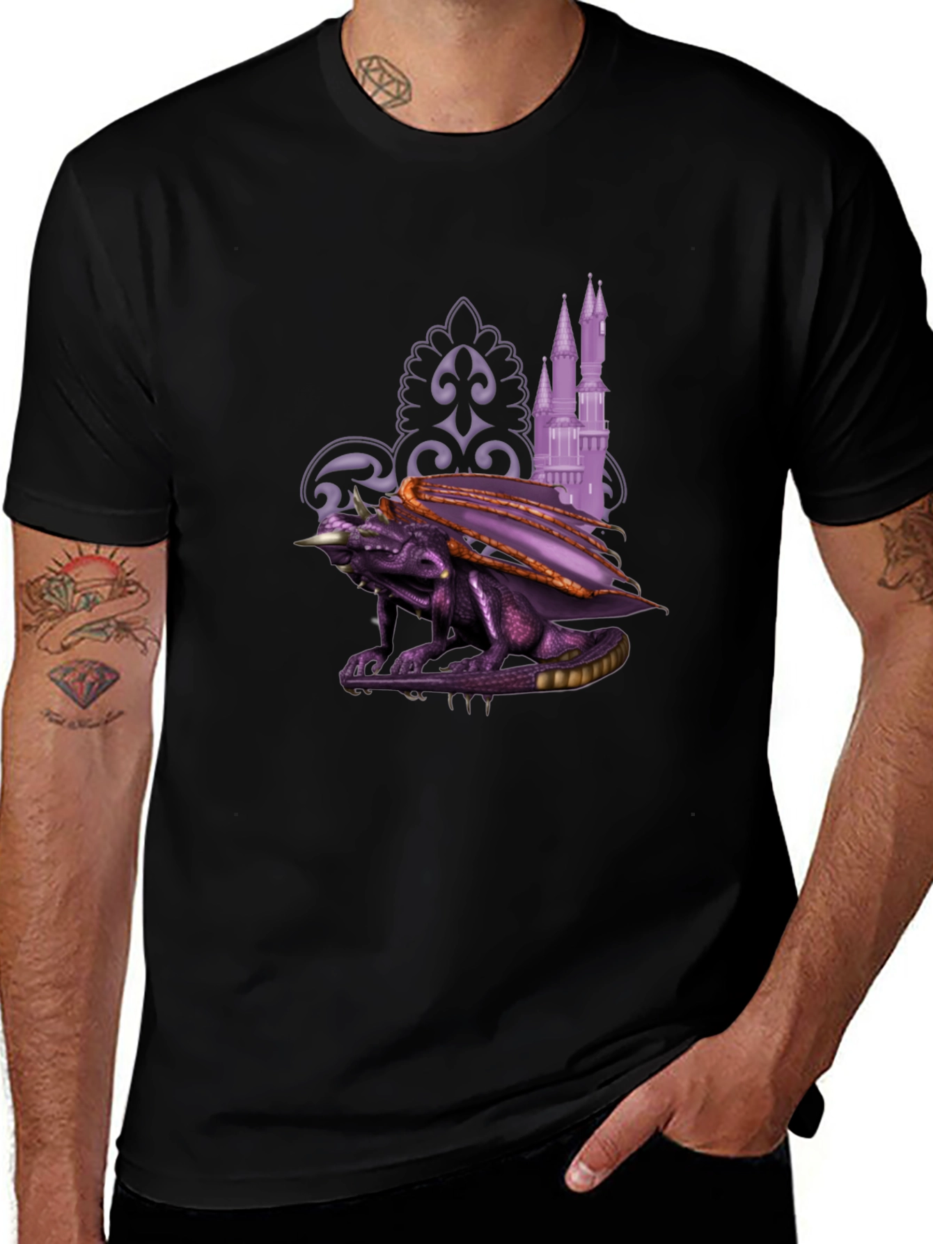 Fantasy Dragon Castle T-Shirt