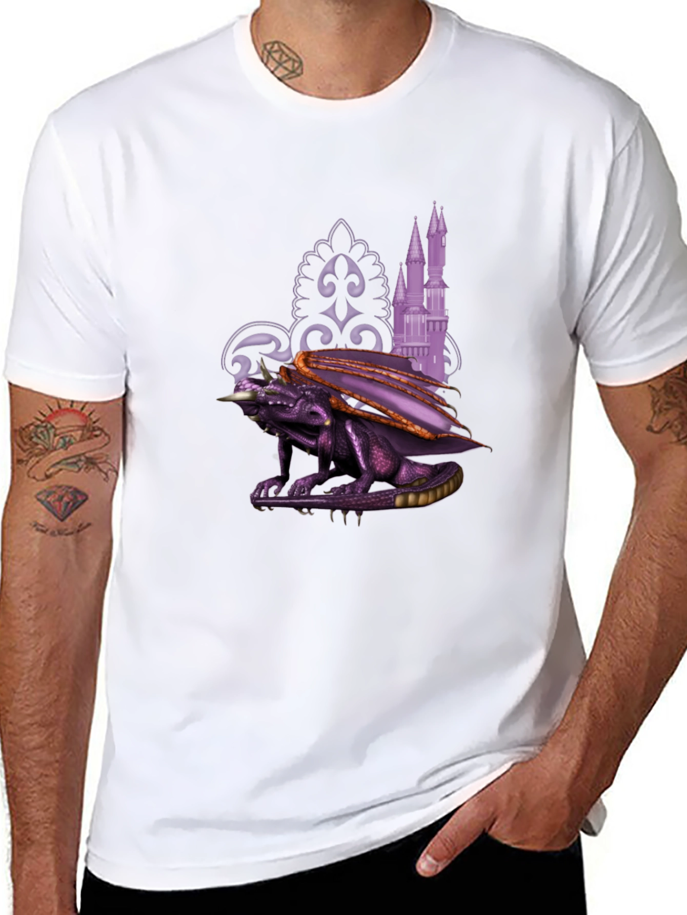 Fantasy Dragon Castle T-Shirt