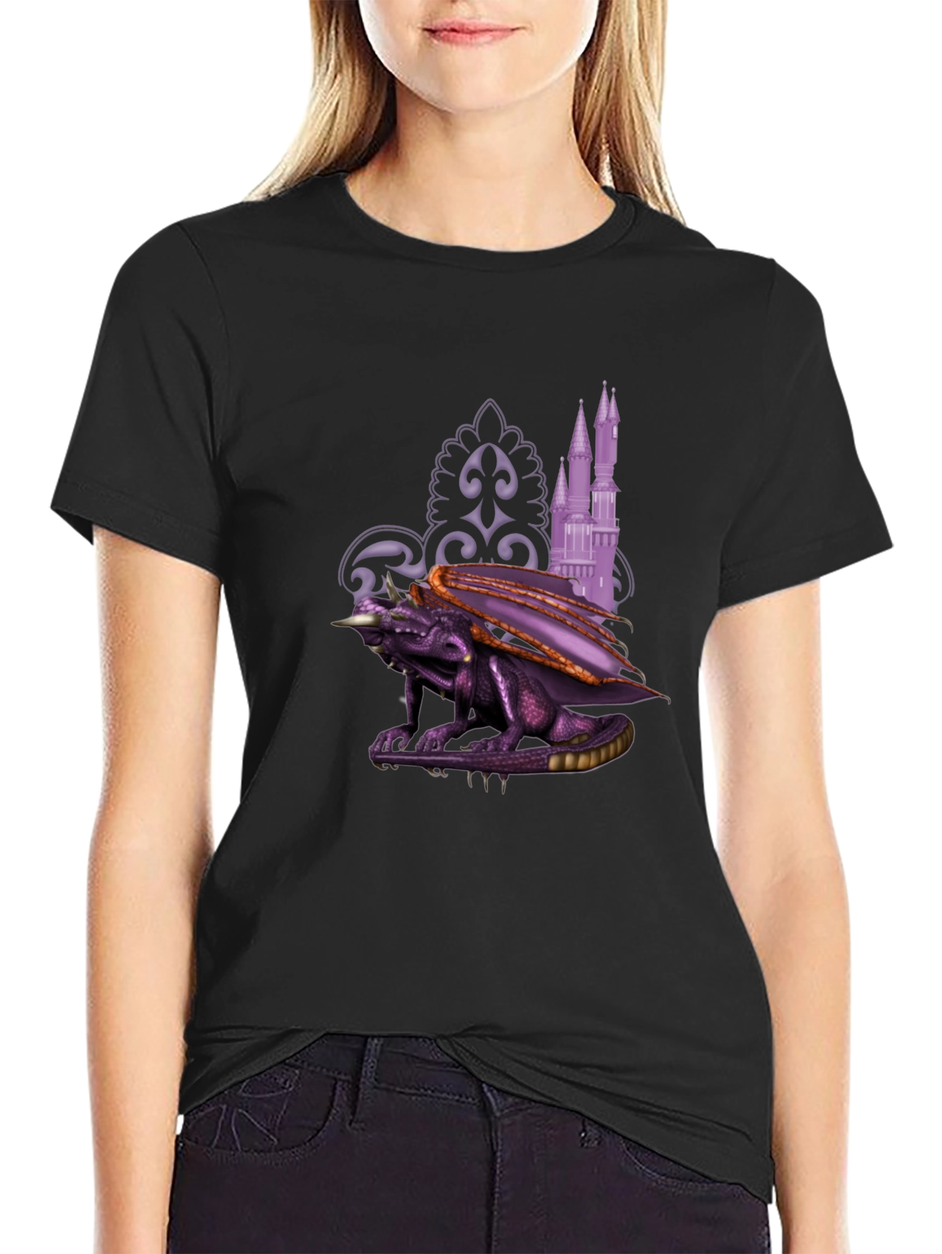 Fantasy Dragon Castle T-Shirt