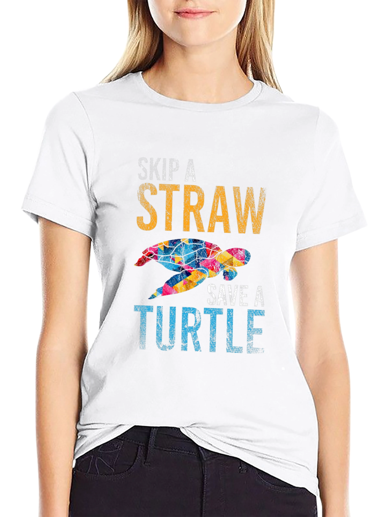 Skip A Straw Save A Turtle Graphic Tee