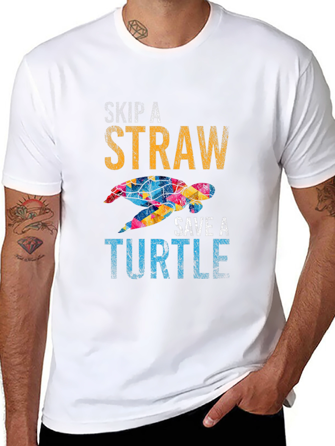 Skip A Straw Save A Turtle Graphic Tee