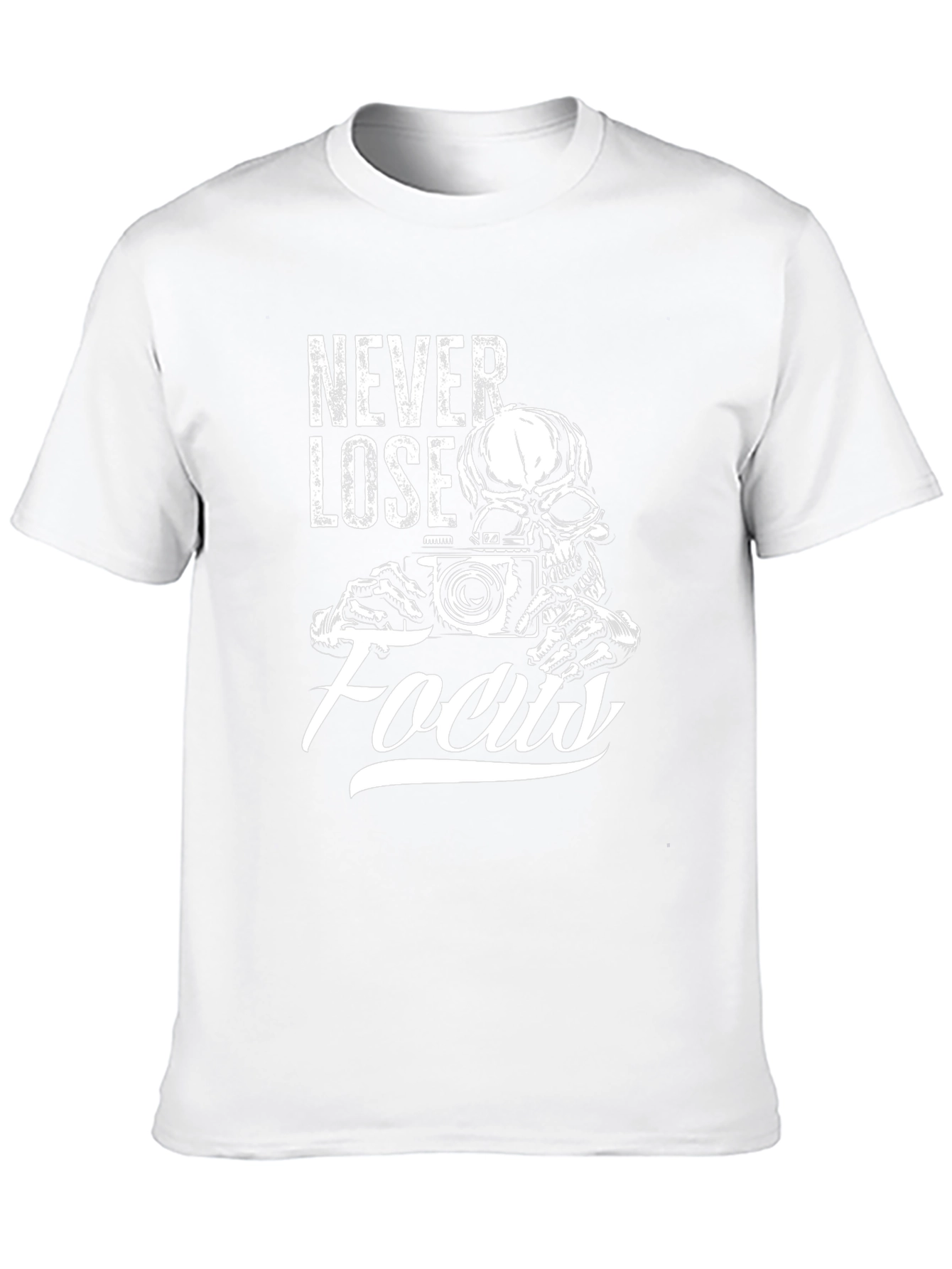 Never Lose Focus Graphic Tee - Skull Photographer T-Shirt