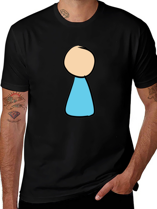 Black T-Shirt with Cartoon Keyhole Design