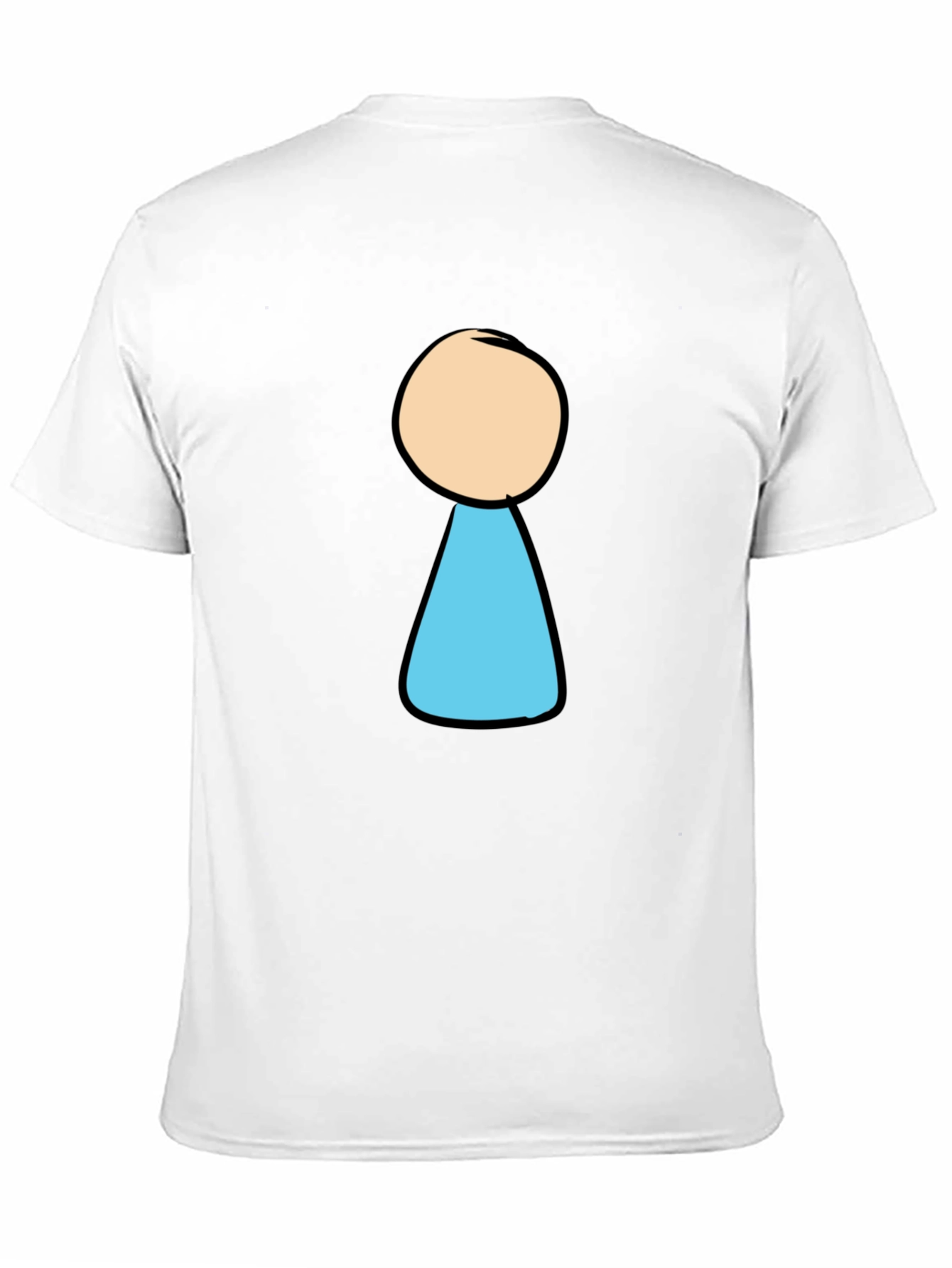 Black T-Shirt with Cartoon Keyhole Design