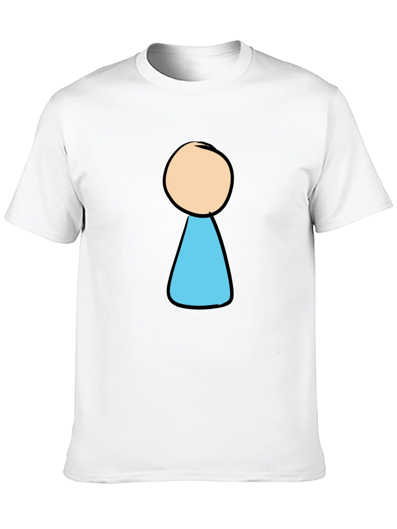 Black T-Shirt with Cartoon Keyhole Design