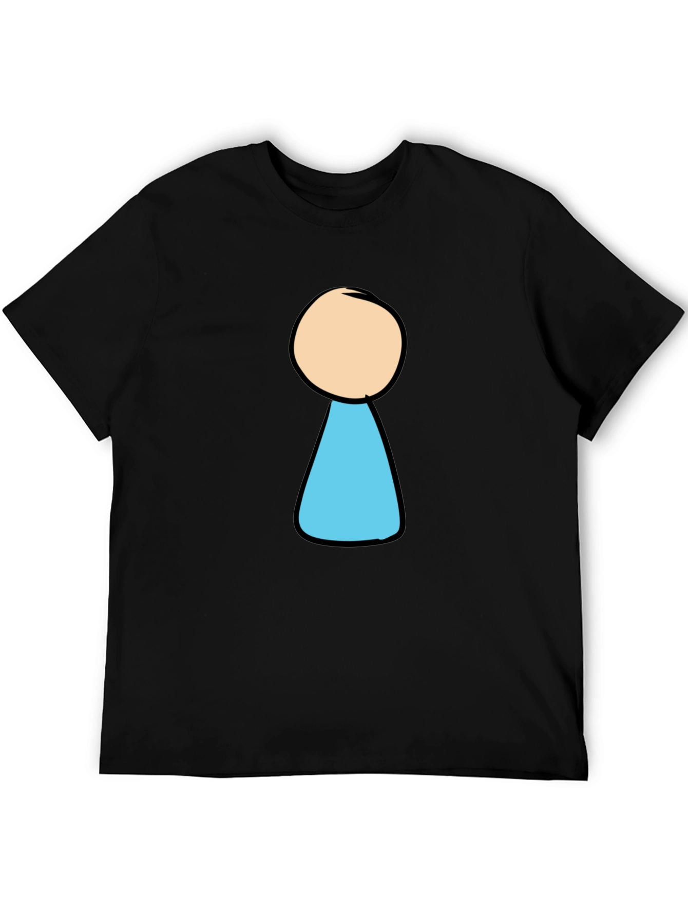Black T-Shirt with Cartoon Keyhole Design