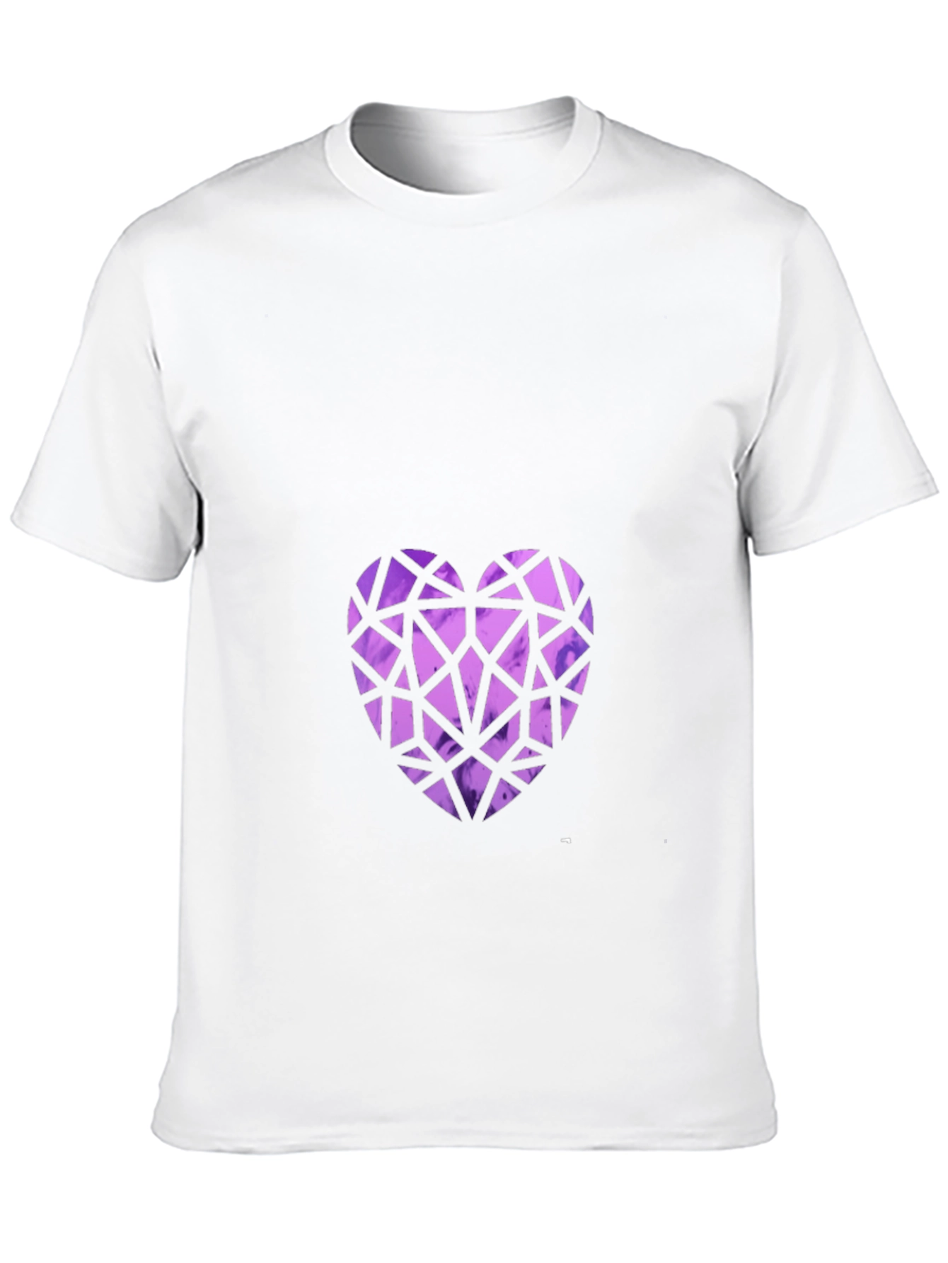 Geometric Heart Graphic Tee - Black