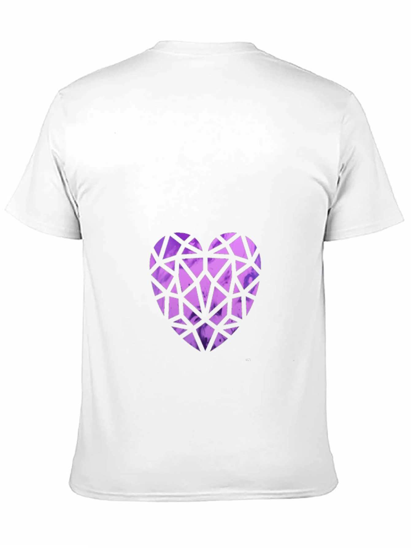 Geometric Heart Graphic Tee - Black