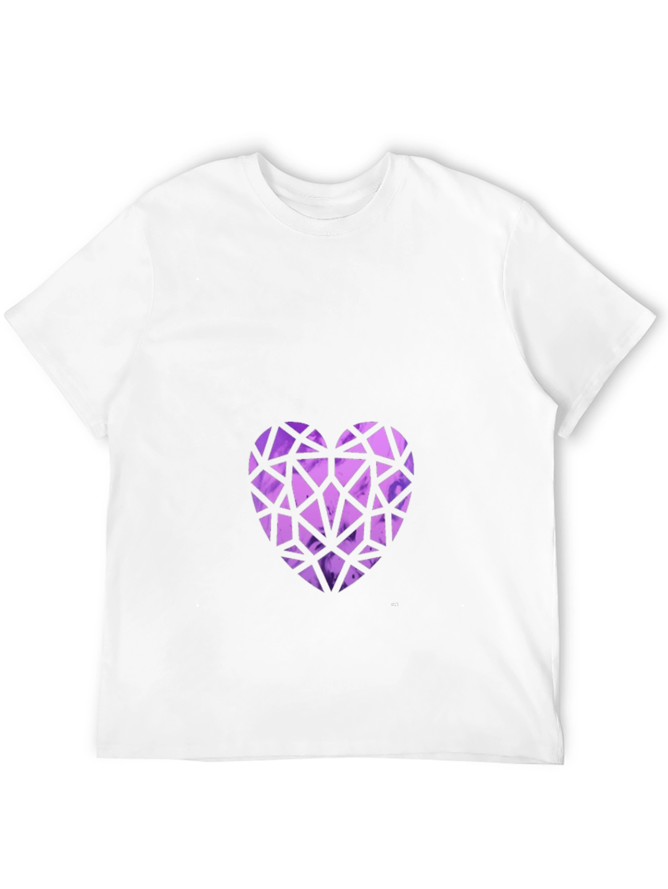 Geometric Heart Graphic Tee - Black