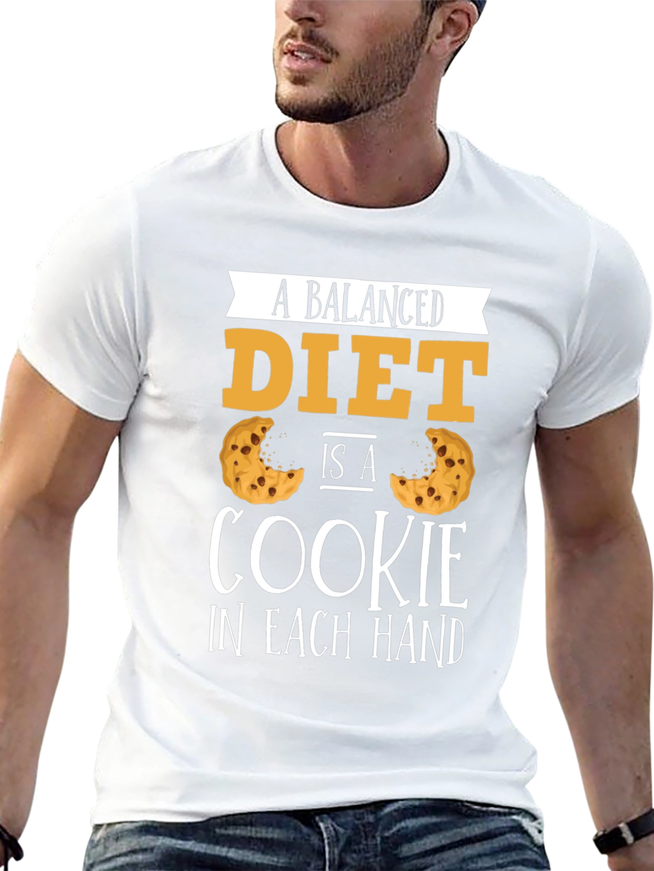 Balanced Diet Cookie T-Shirt - Funny Foodie Tee