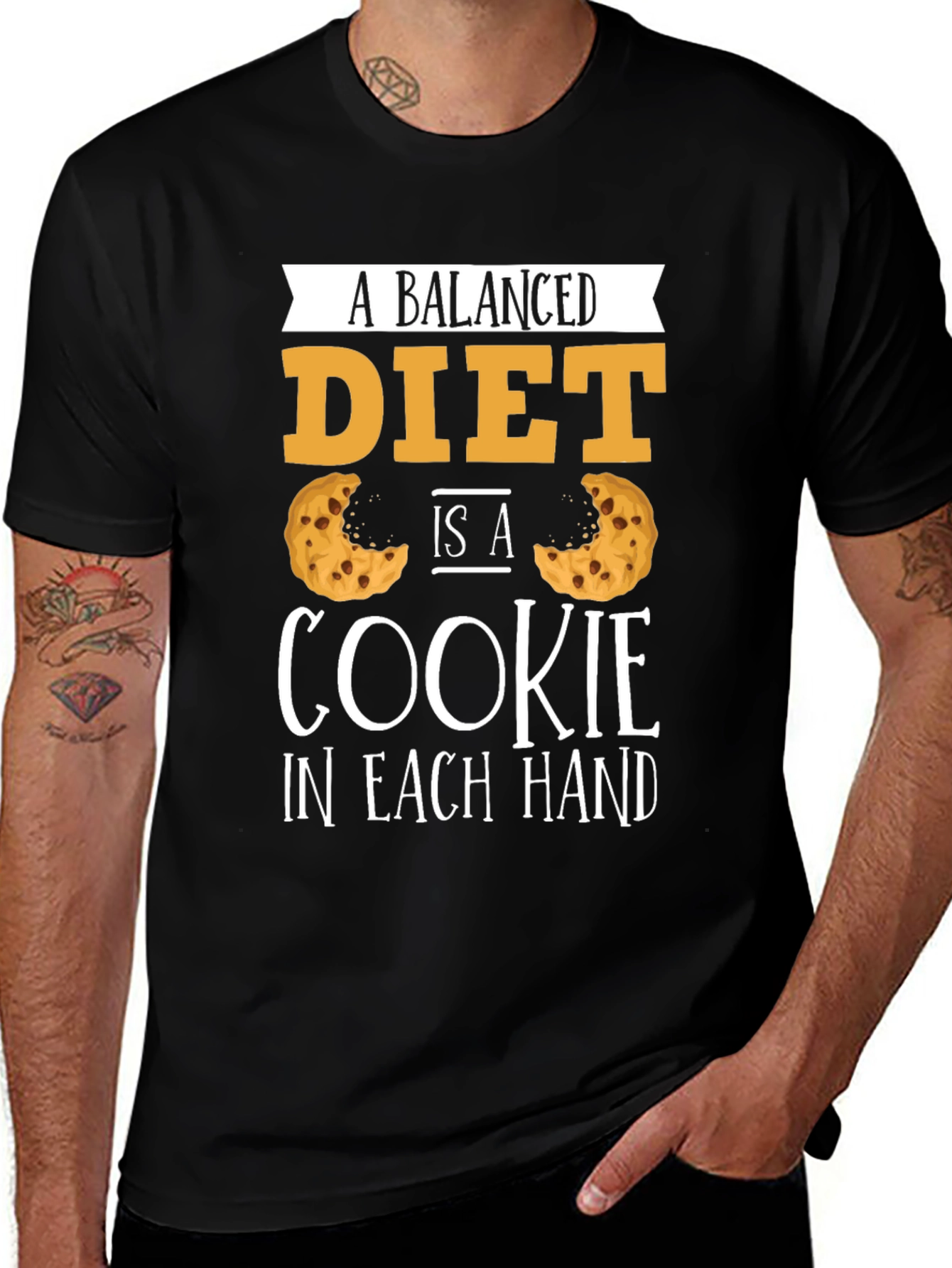 Balanced Diet Cookie T-Shirt - Funny Foodie Tee