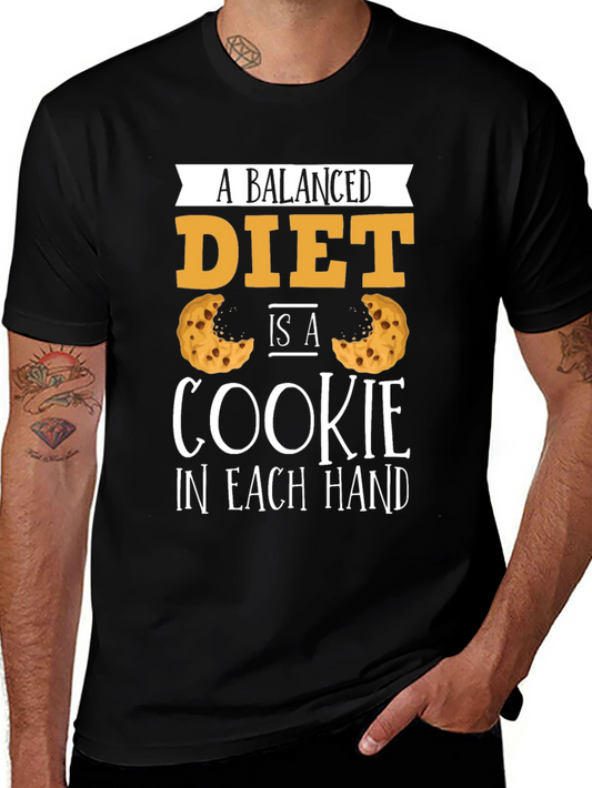Balanced Diet Cookie T-Shirt - Funny Foodie Tee