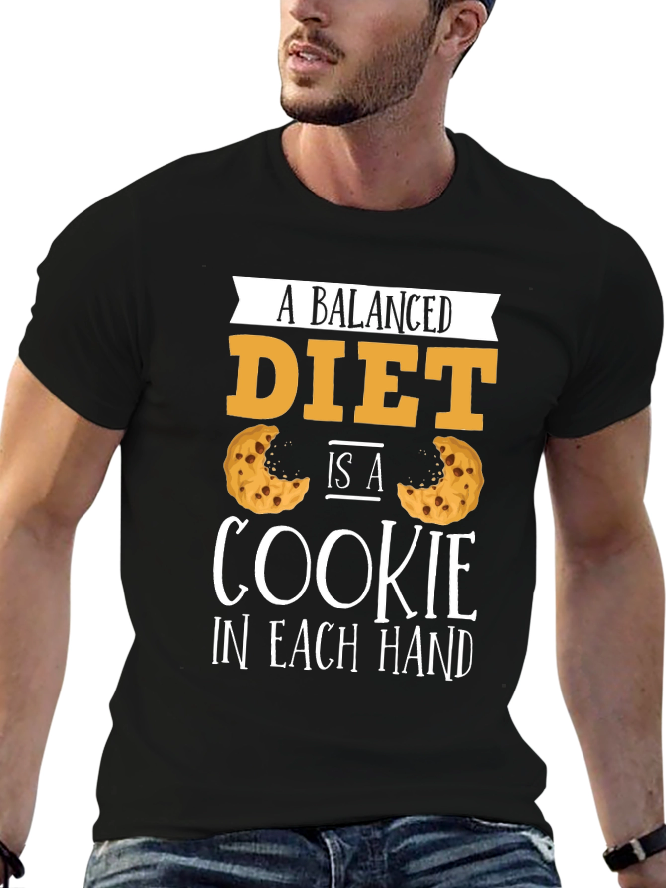Balanced Diet Cookie T-Shirt - Funny Foodie Tee