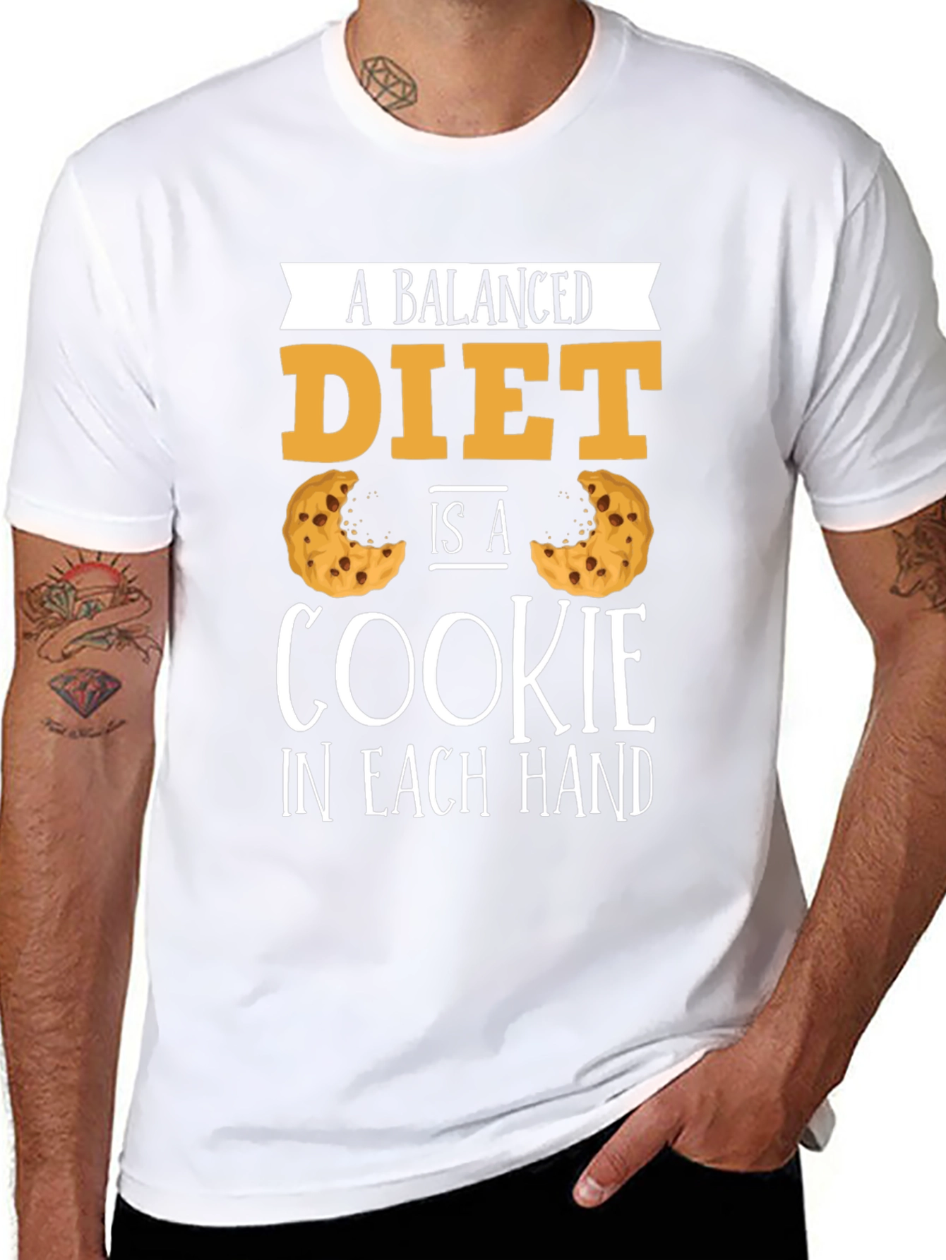Balanced Diet Cookie T-Shirt - Funny Foodie Tee