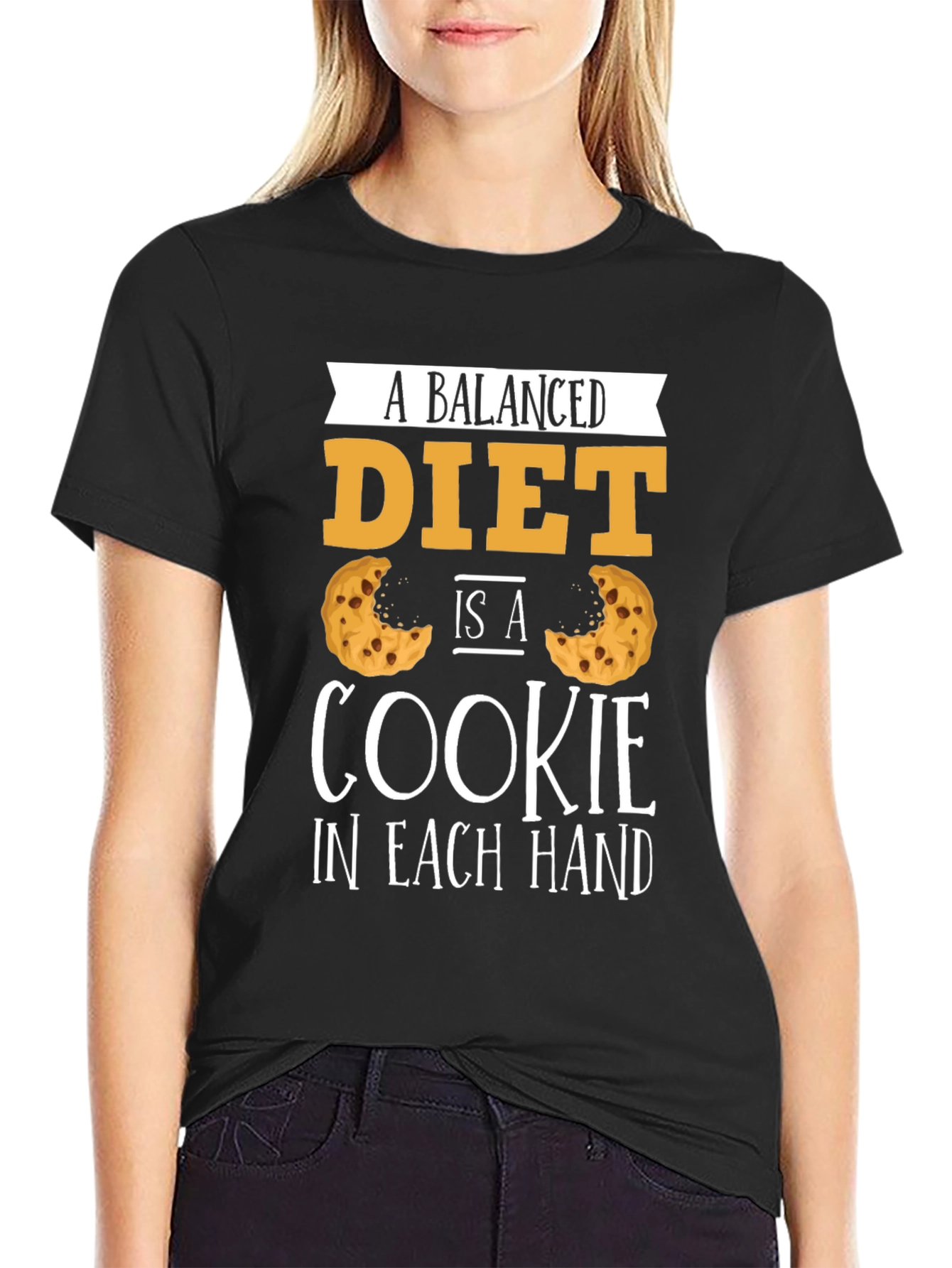 Balanced Diet Cookie T-Shirt - Funny Foodie Tee