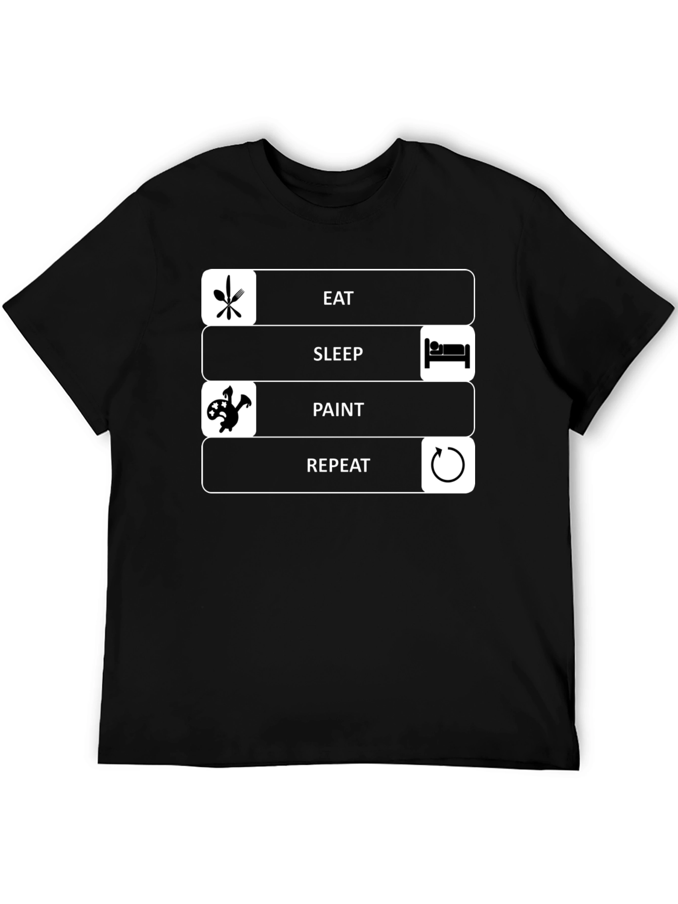 Eat Sleep Paint Repeat Graphic Tee