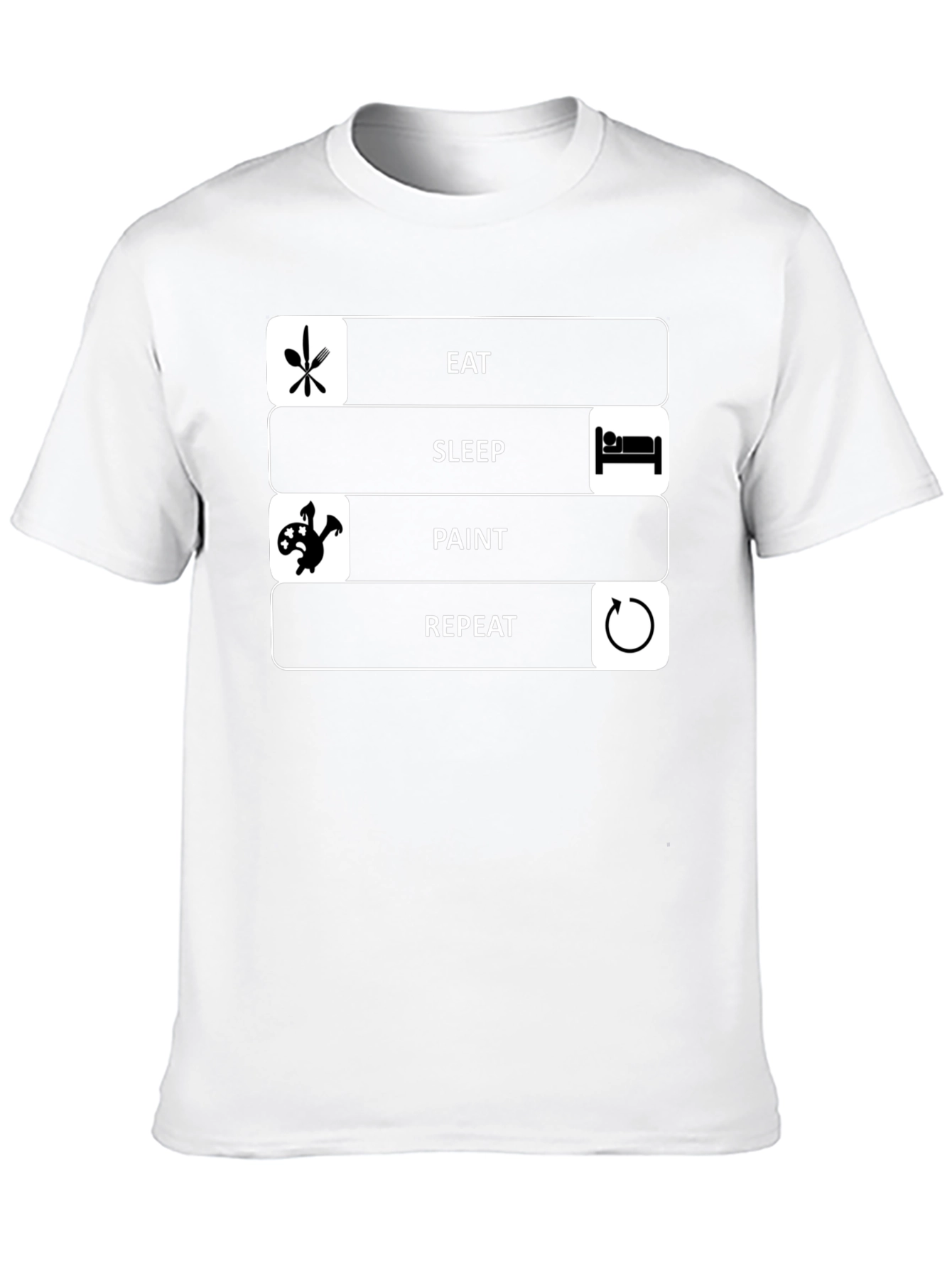Eat Sleep Paint Repeat Graphic Tee