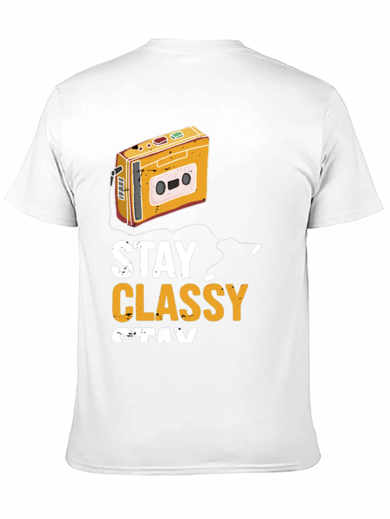 Stay Classy Retro Cassette Player Graphic T-Shirt