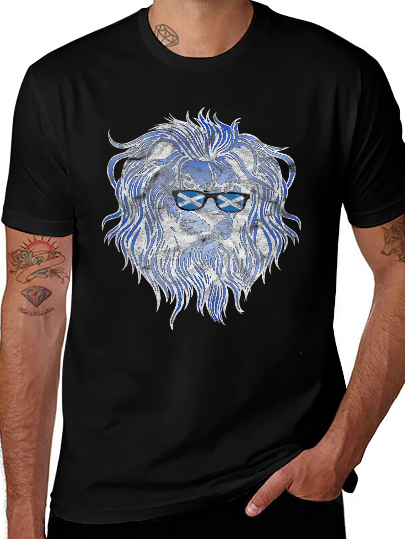Scottish Lion Flag Graphic Mens T-Shirt