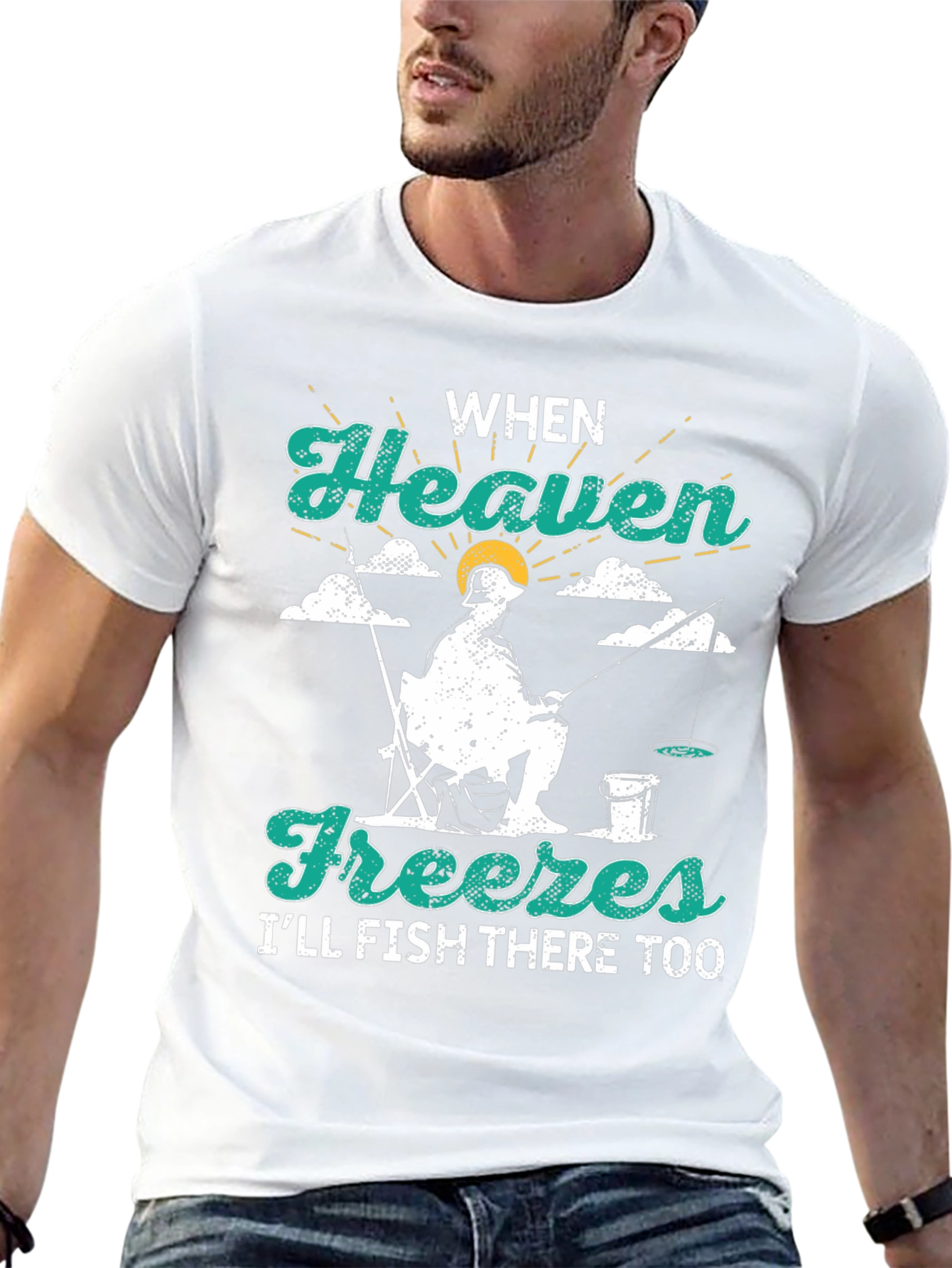 When Heaven Freezes Fishing T-Shirt