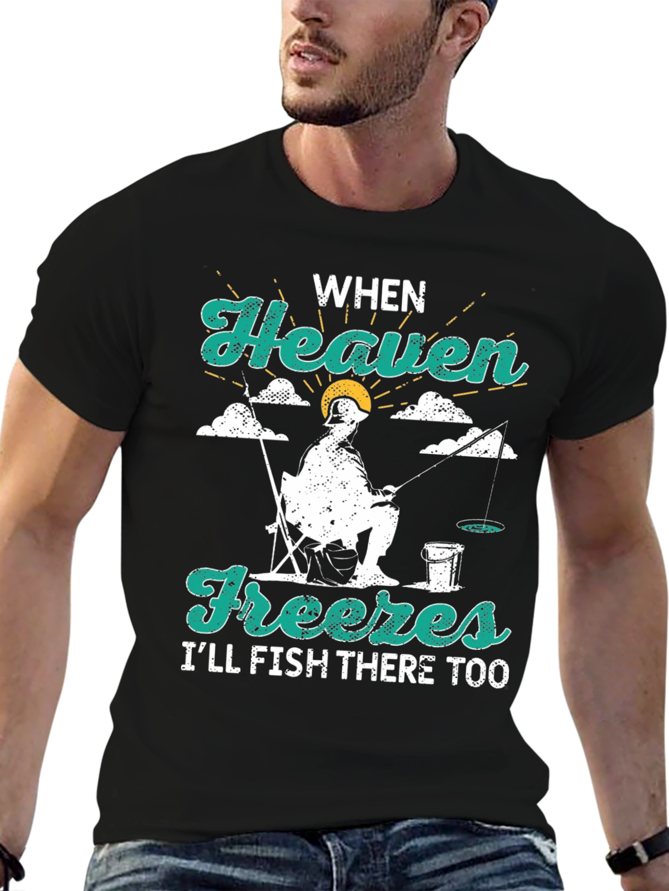 When Heaven Freezes Fishing T-Shirt
