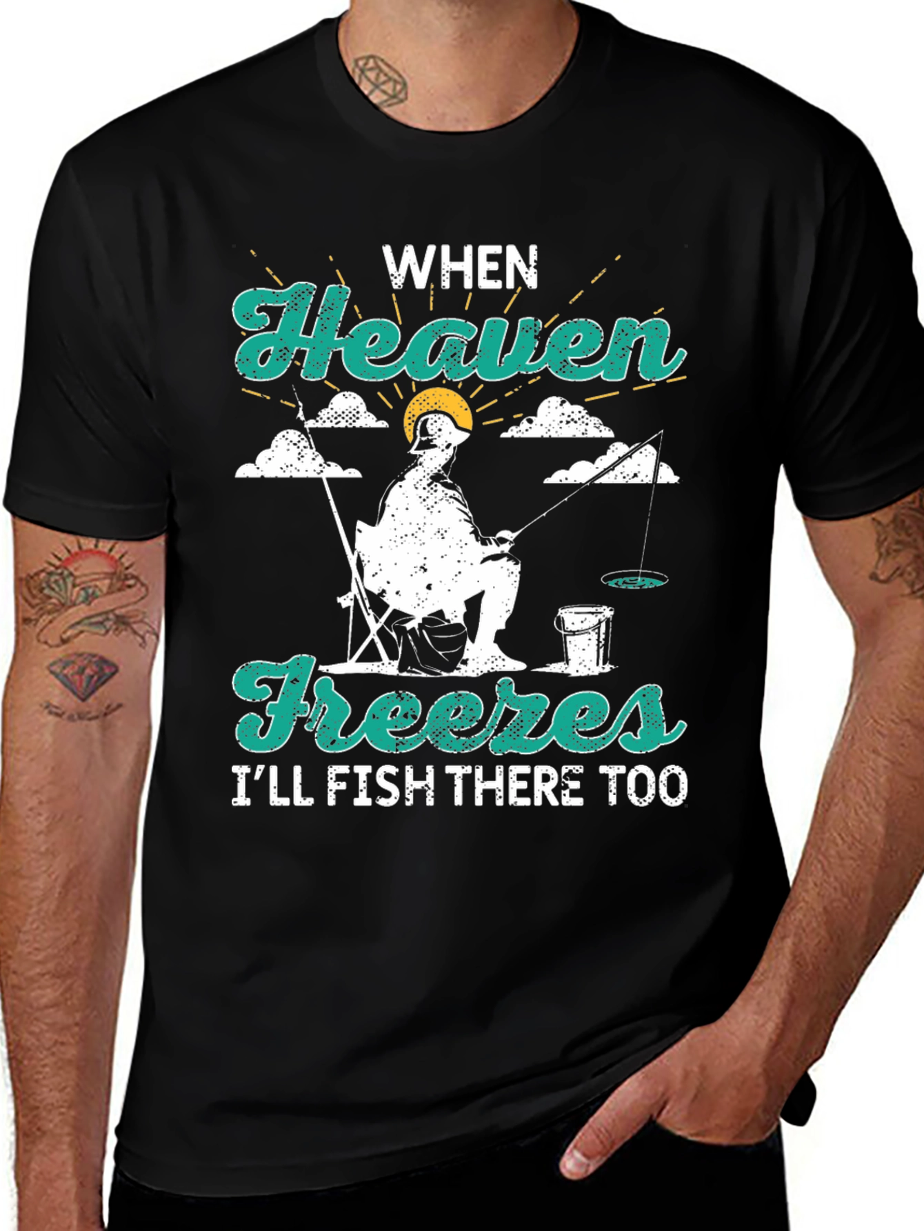 When Heaven Freezes Fishing T-Shirt