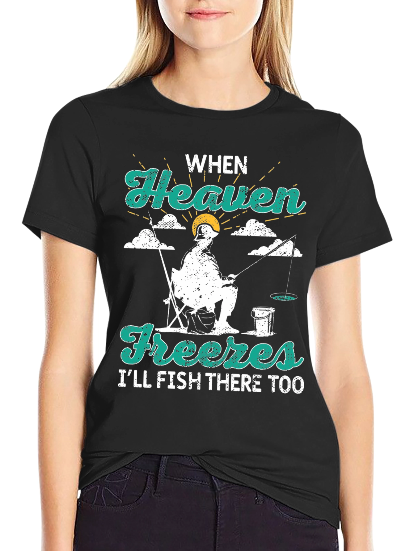 When Heaven Freezes Fishing T-Shirt