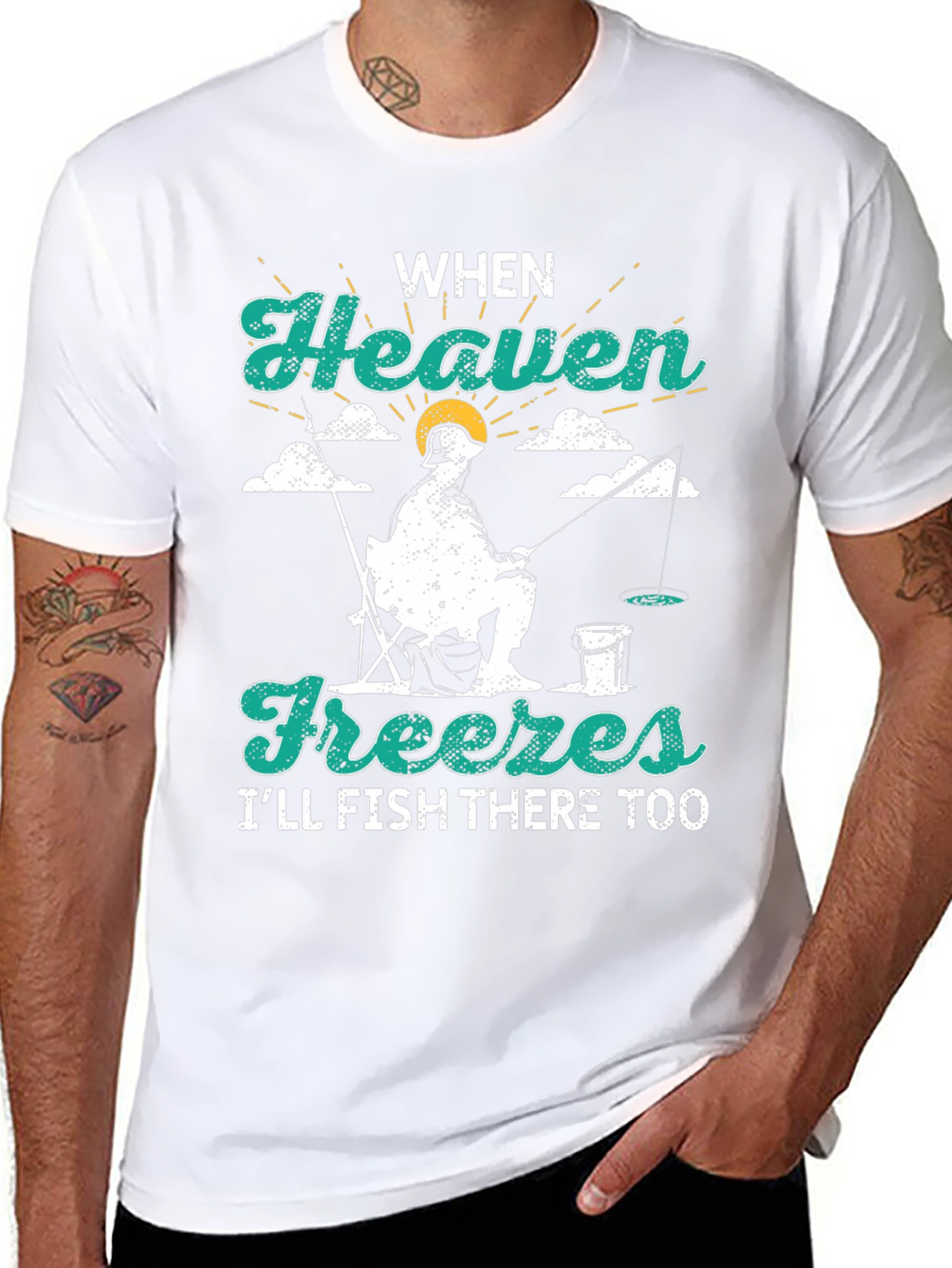 When Heaven Freezes Fishing T-Shirt