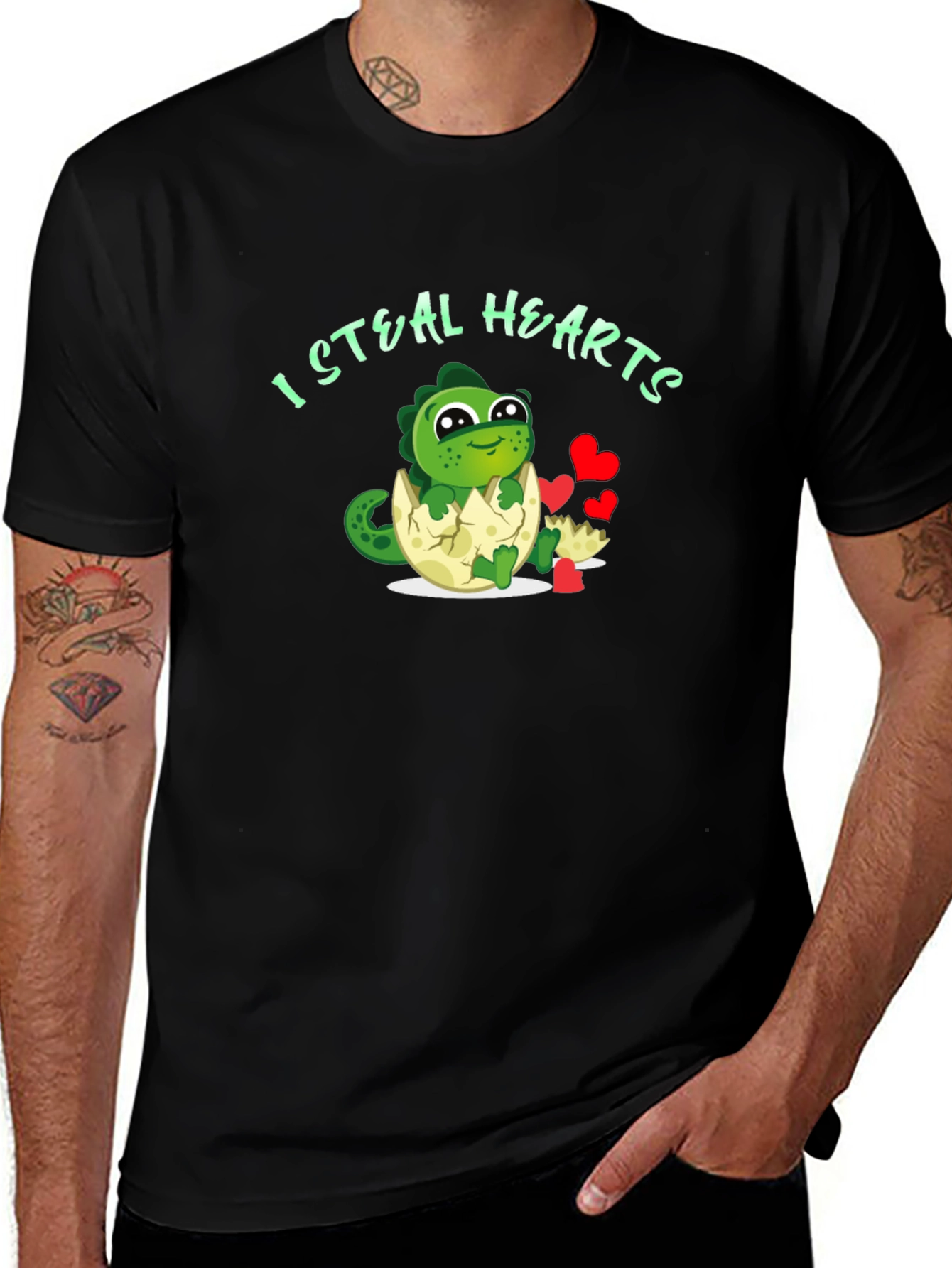 I Steal Hearts Dinosaur Tee