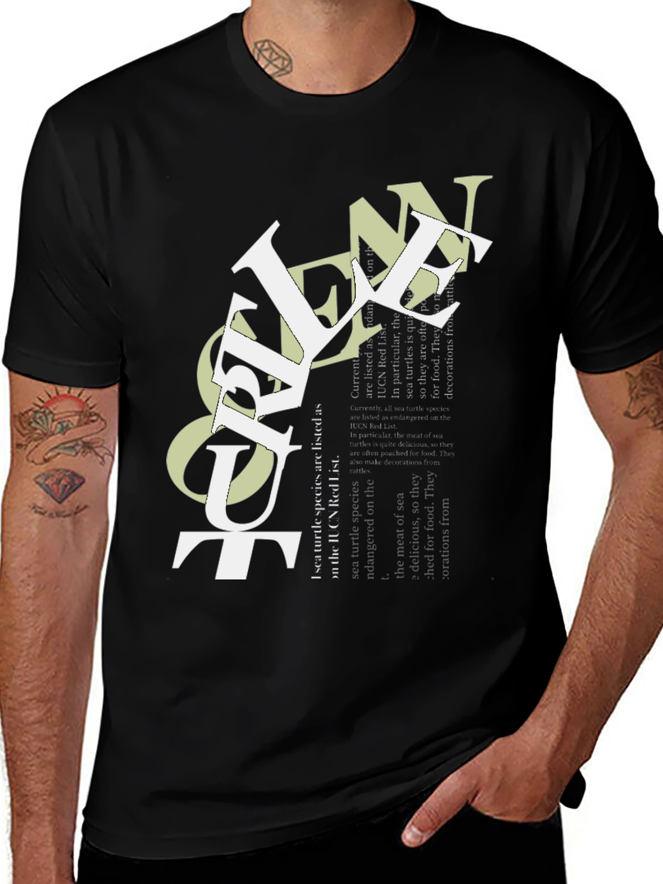 Urban Graphic Tee - Ocean Text