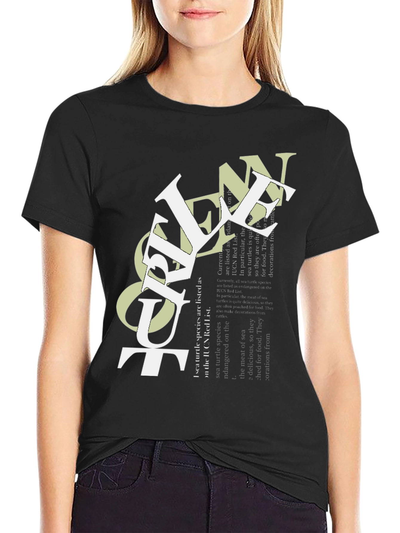 Urban Graphic Tee - Ocean Text