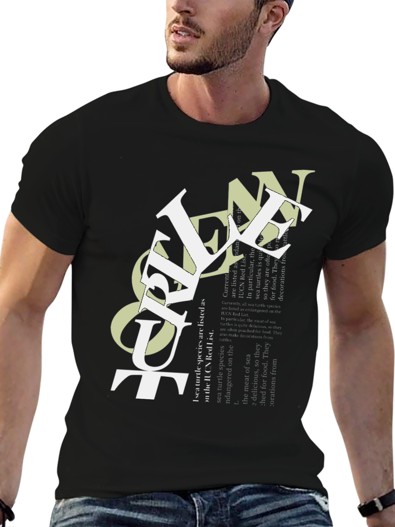 Urban Graphic Tee - Ocean Text