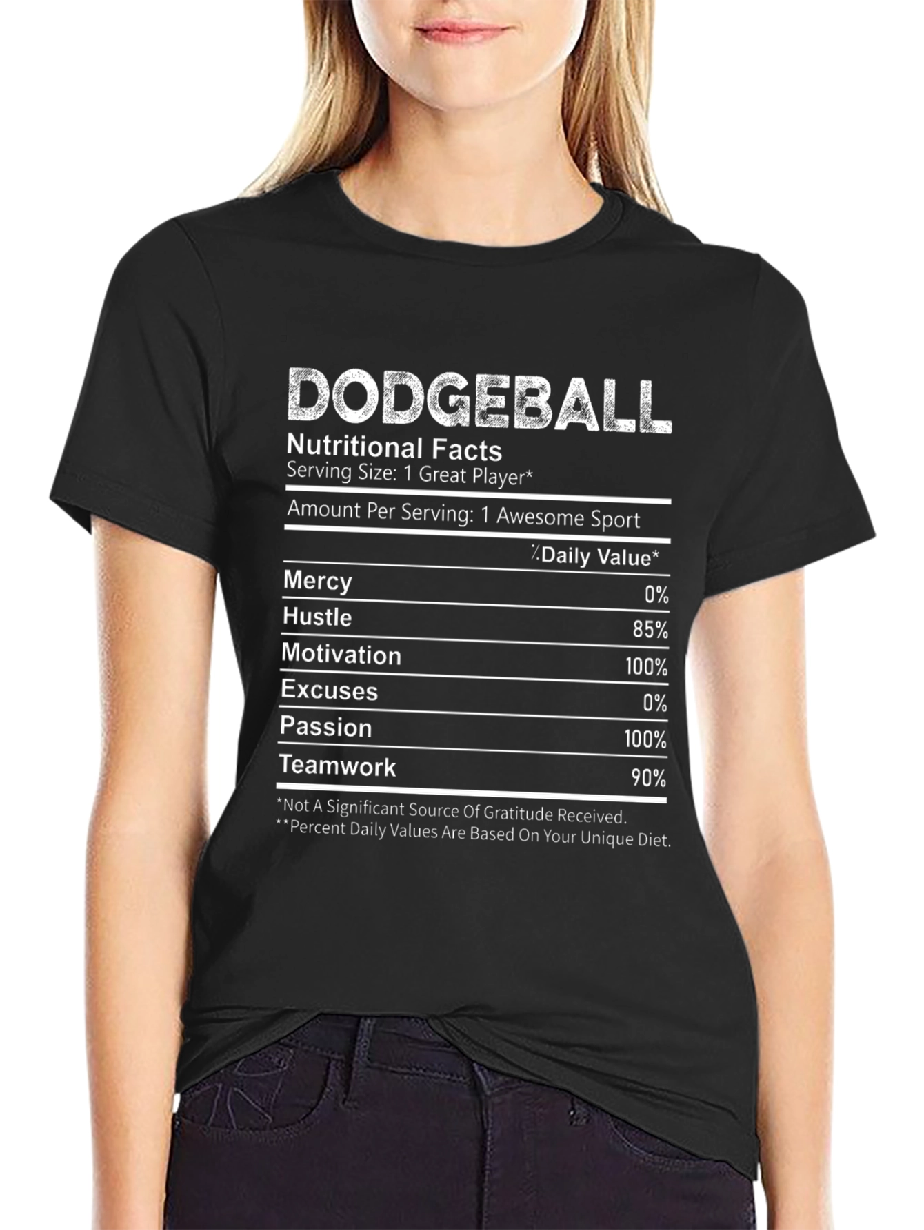 Dodgeball Nutritional Facts T-Shirt