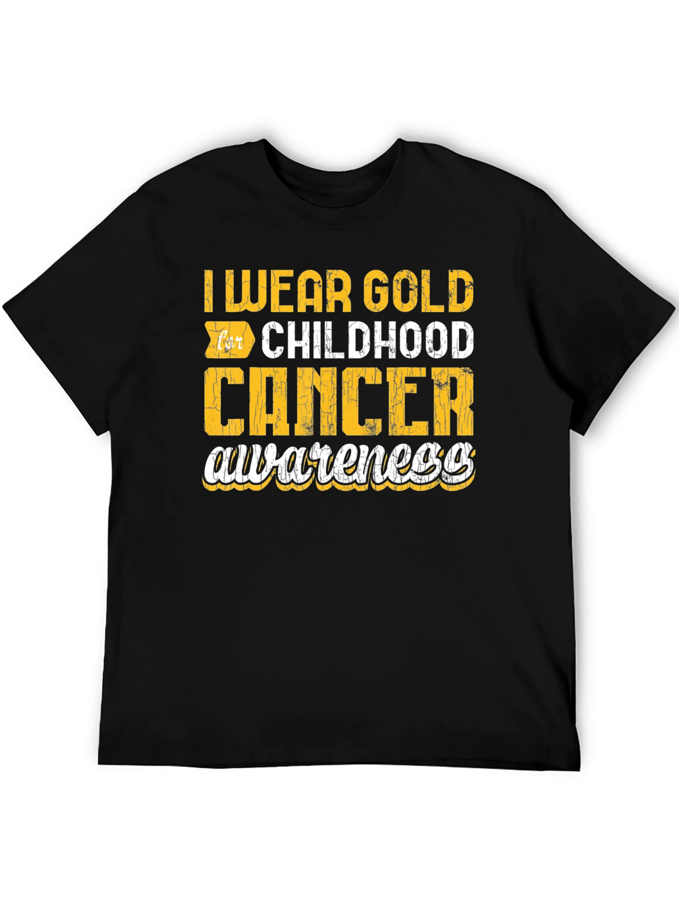 Gold Childhood Cancer Awareness T-Shirt