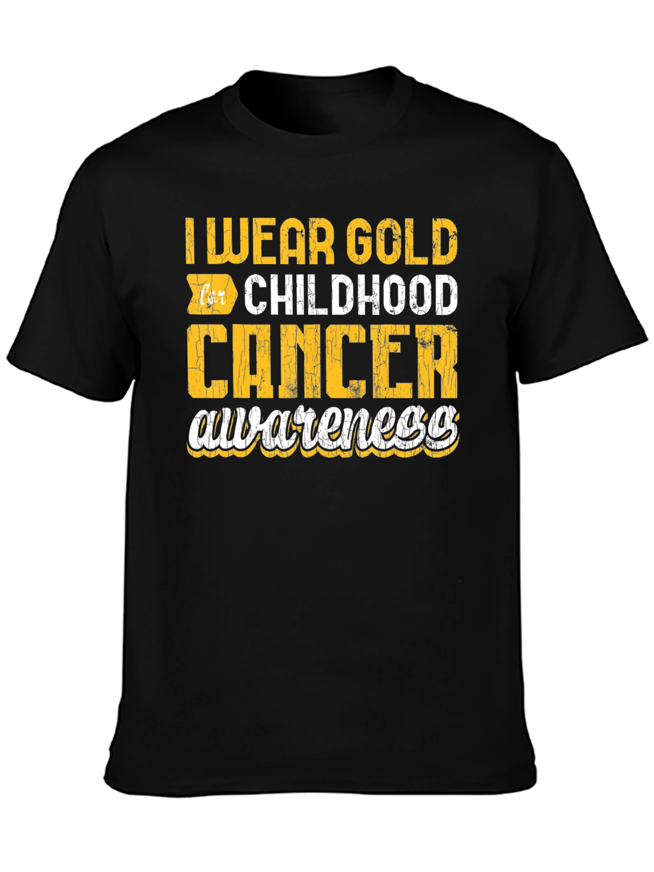 Gold Childhood Cancer Awareness T-Shirt